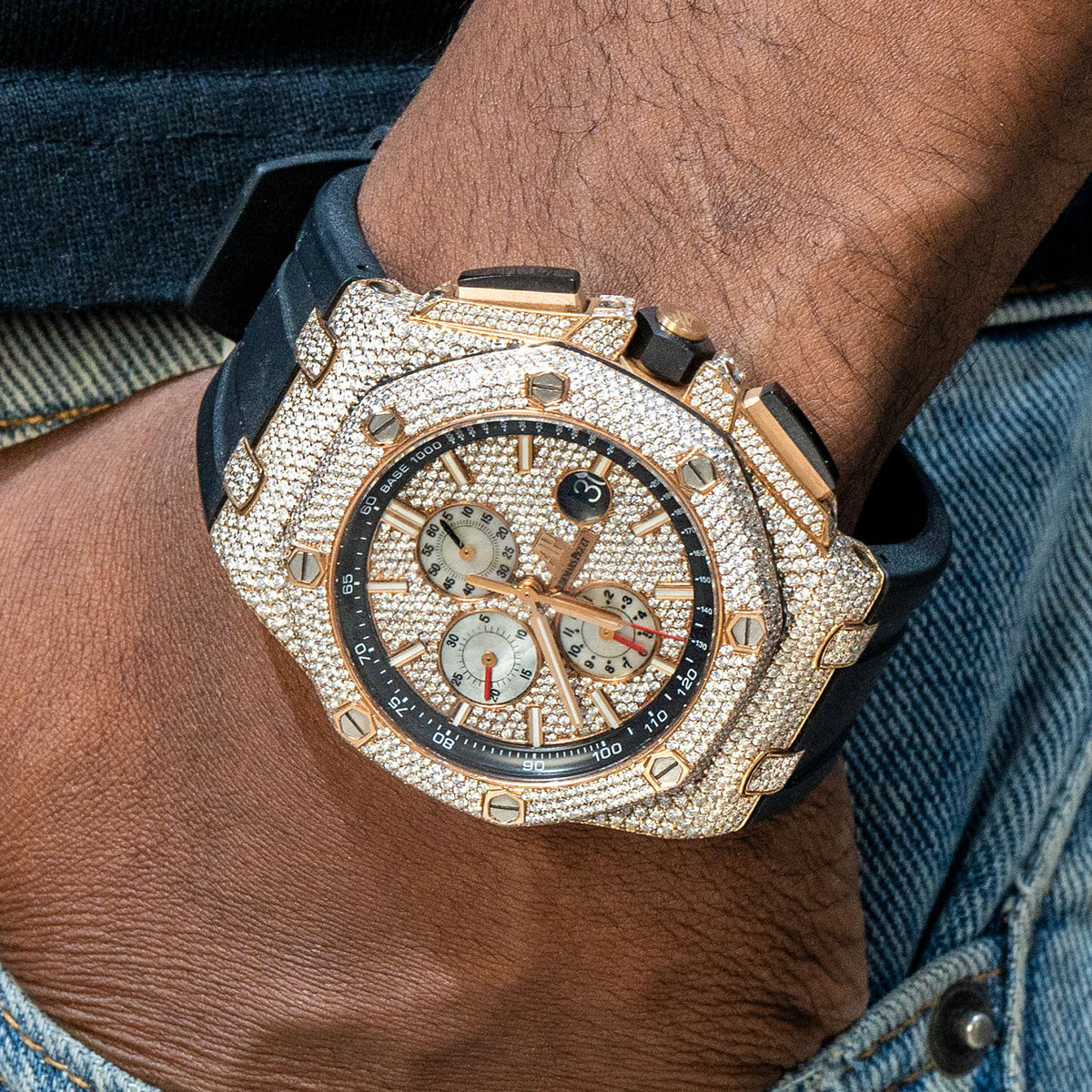 Ap Rose Gold With Diamonds Audemars Piguet Royal Oak Chronograph