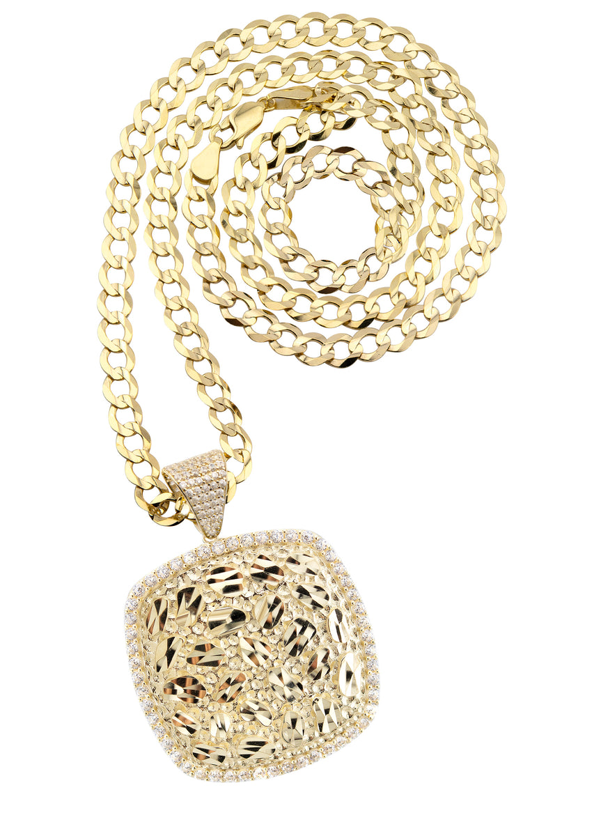 10K Yellow Gold Nugget Necklace | Appx. 5.5 - 19.5 Grams