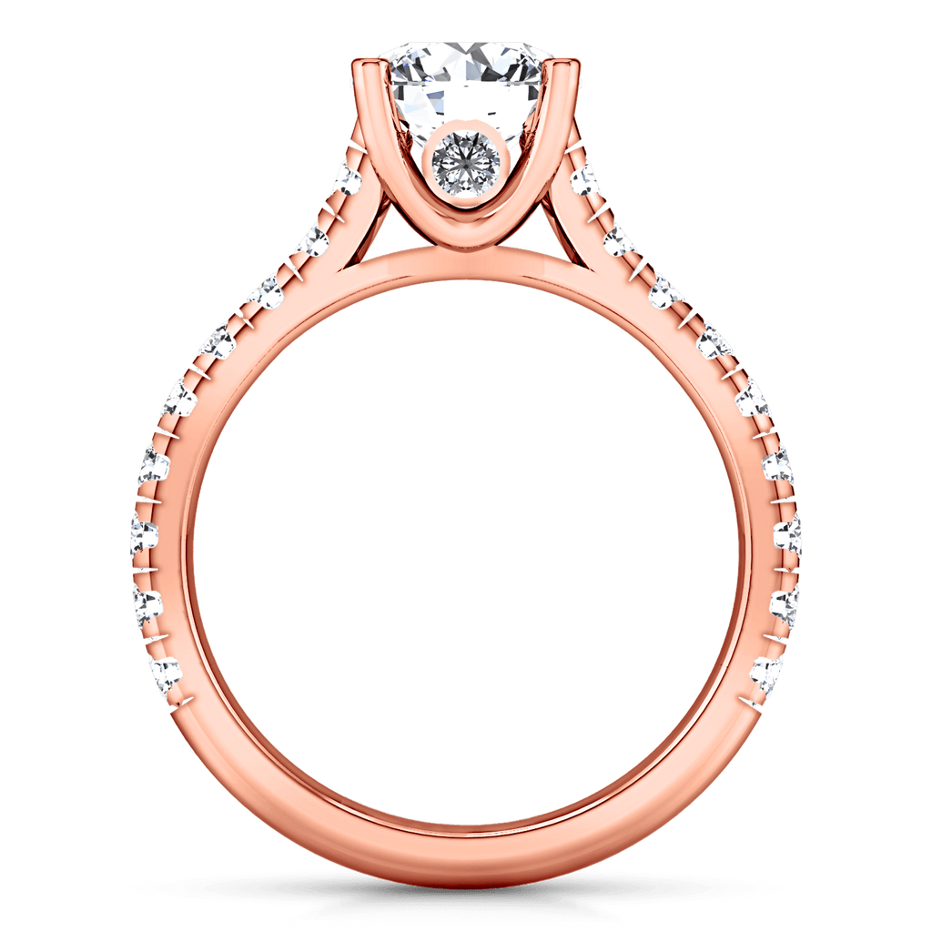 Pave Diamond Engagement Ring Anabelle 14K Rose Gold engagement rings imaginediamonds 