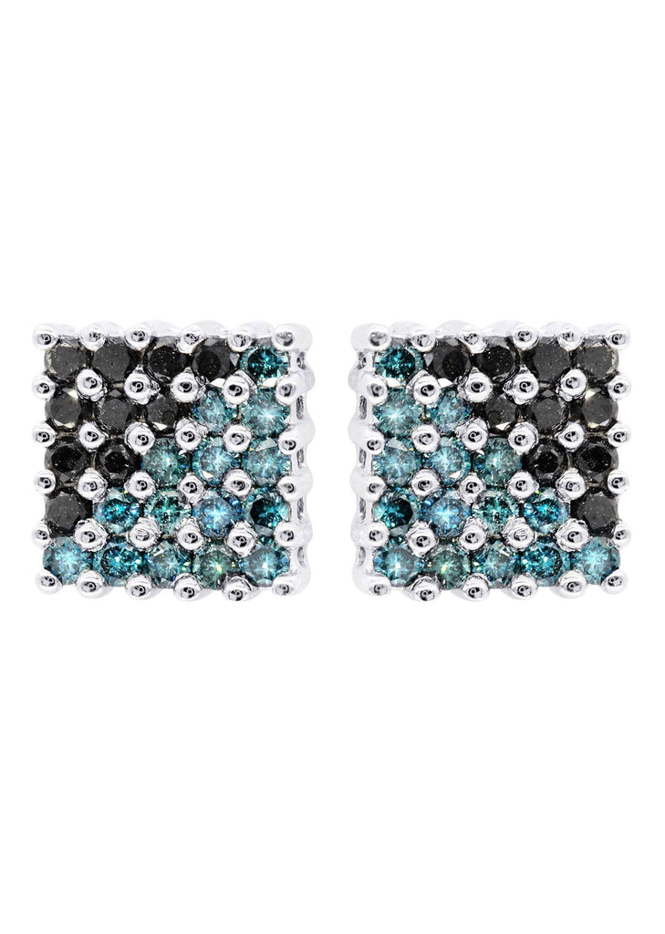Diamond Earrings For Men | 1.86 Carats 14K White Gold MEN'S EARRINGS FROST NYC 