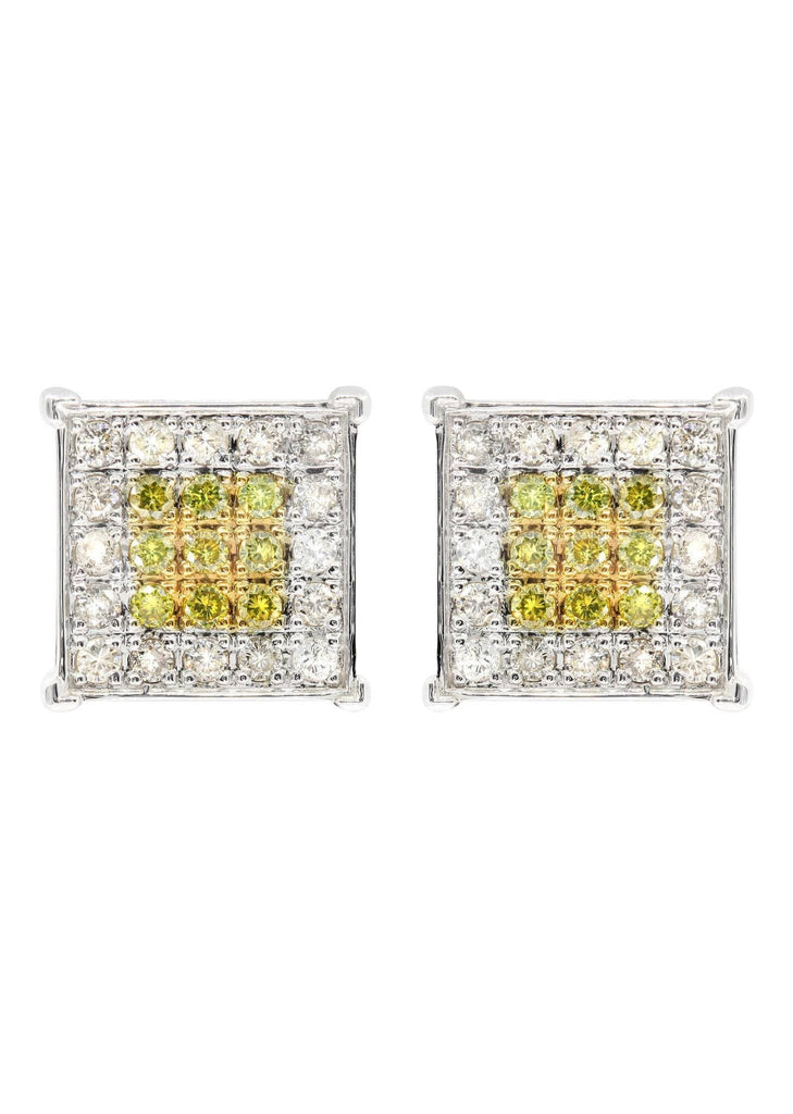 Diamond Earrings For Men | 0.65 Carats 14K White Gold MEN'S EARRINGS FROST NYC 