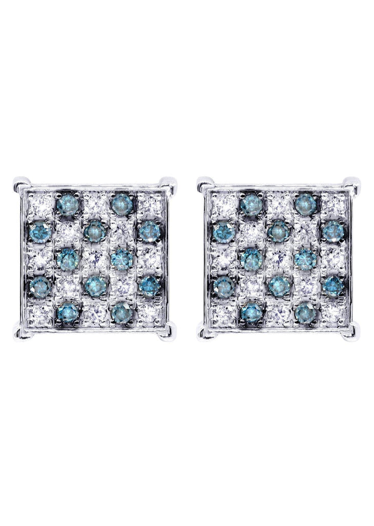 Diamond Earrings For Men | 0.67 Carats 14K White Gold MEN'S EARRINGS FROST NYC 
