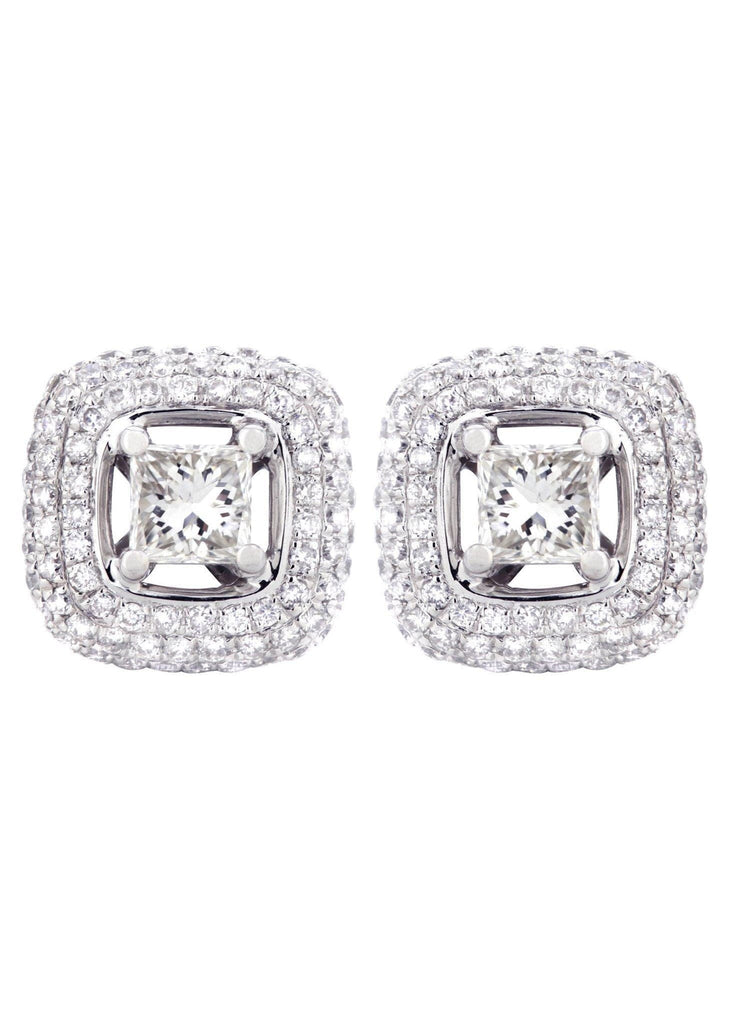 Princess Diamond Stud Earrings | 1.61 Carats MEN'S EARRINGS FROST NYC 