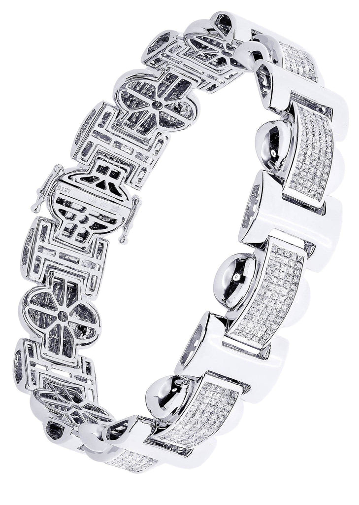 Mens Diamond Bracelet White Gold| 6.34 Carats| 45.89 Grams Men’s Diamond Bracelets FROST NYC 