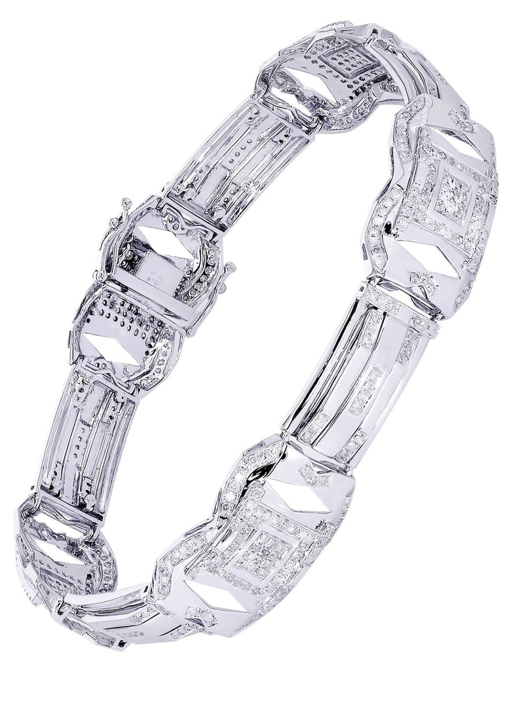Mens Diamond Bracelet White Gold| 3.19 Carats| 26.05 Grams Men’s Diamond Bracelets FROST NYC 