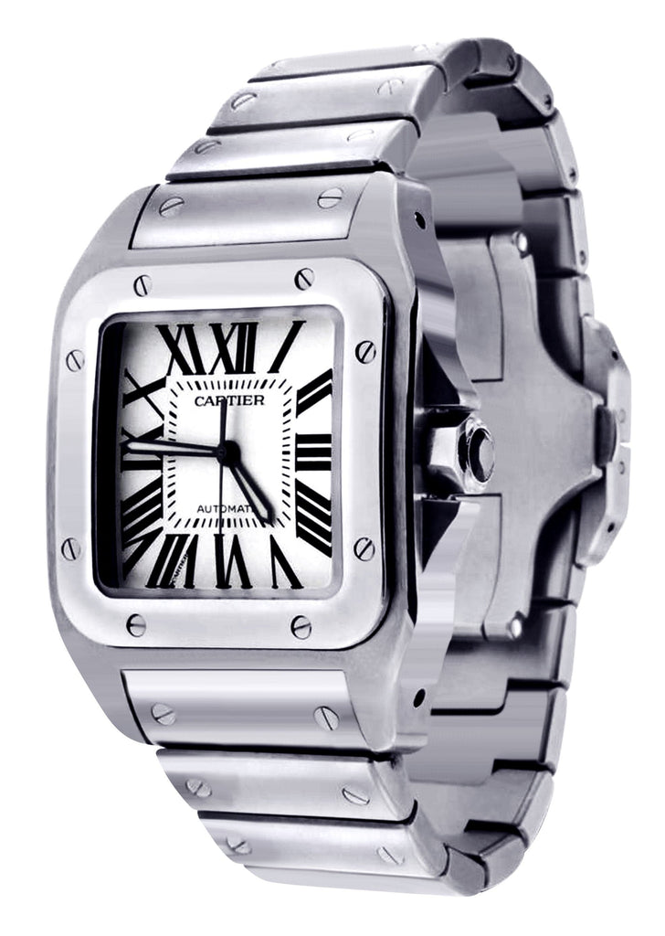 Cartier Santos 100 | Stainless Steel | 38 Mm High End Watch FrostNYC 