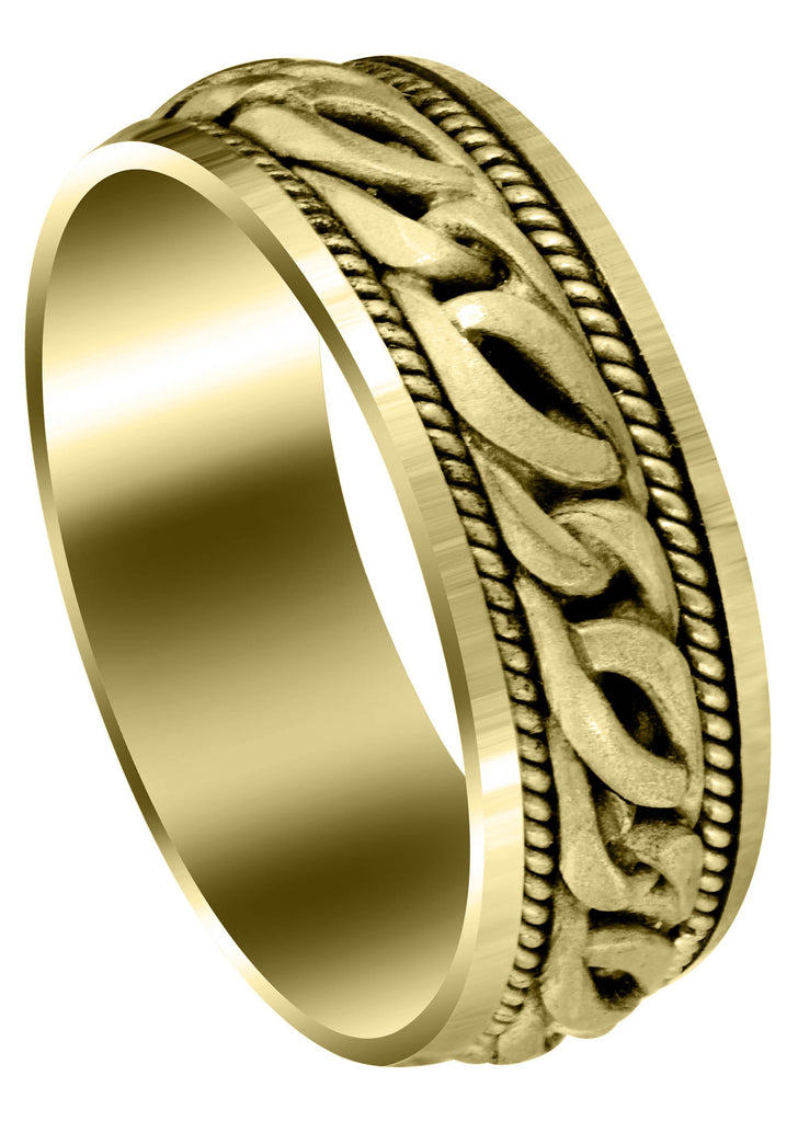 Yellow Gold Hand Woven Mens Wedding Band | Satin Finish (Colin) Yellow Wedding Band FrostNYC 