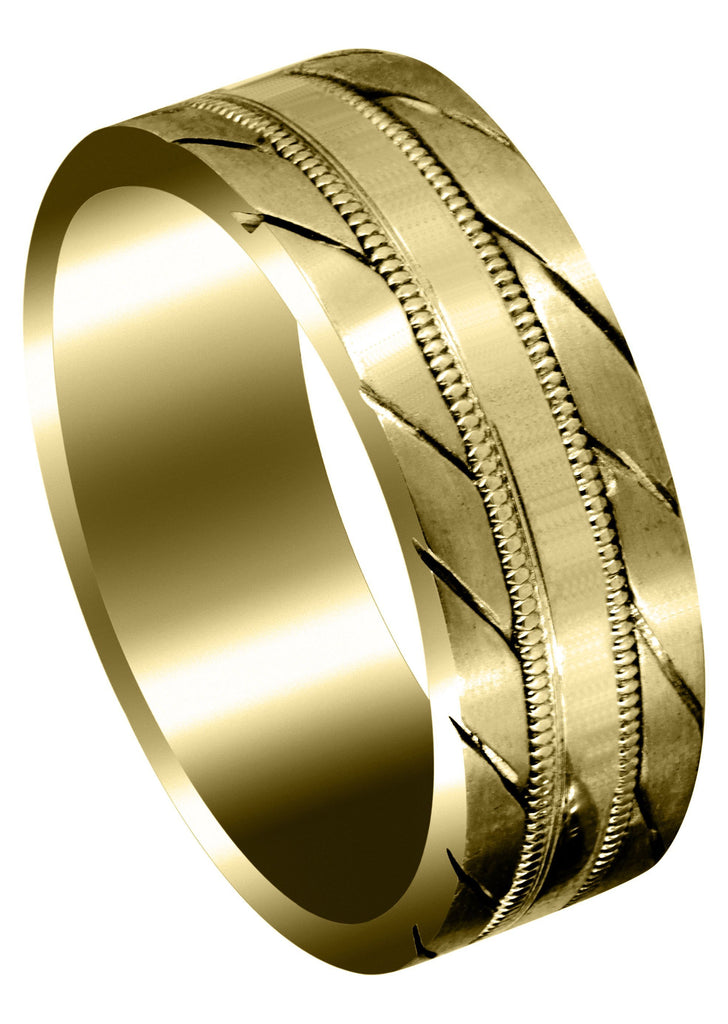 Yellow Gold Hand Woven Mens Wedding Band | Satin Finish (Avery) Yellow Wedding Band FrostNYC 