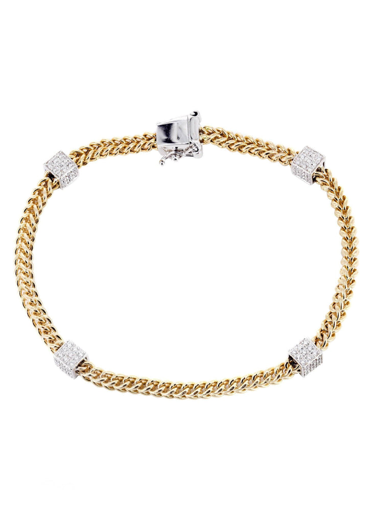 14K Diamond Franco Bracelet | 1.02 Carats | 6 mm Width Men’s Diamond Bracelets FROST NYC 
