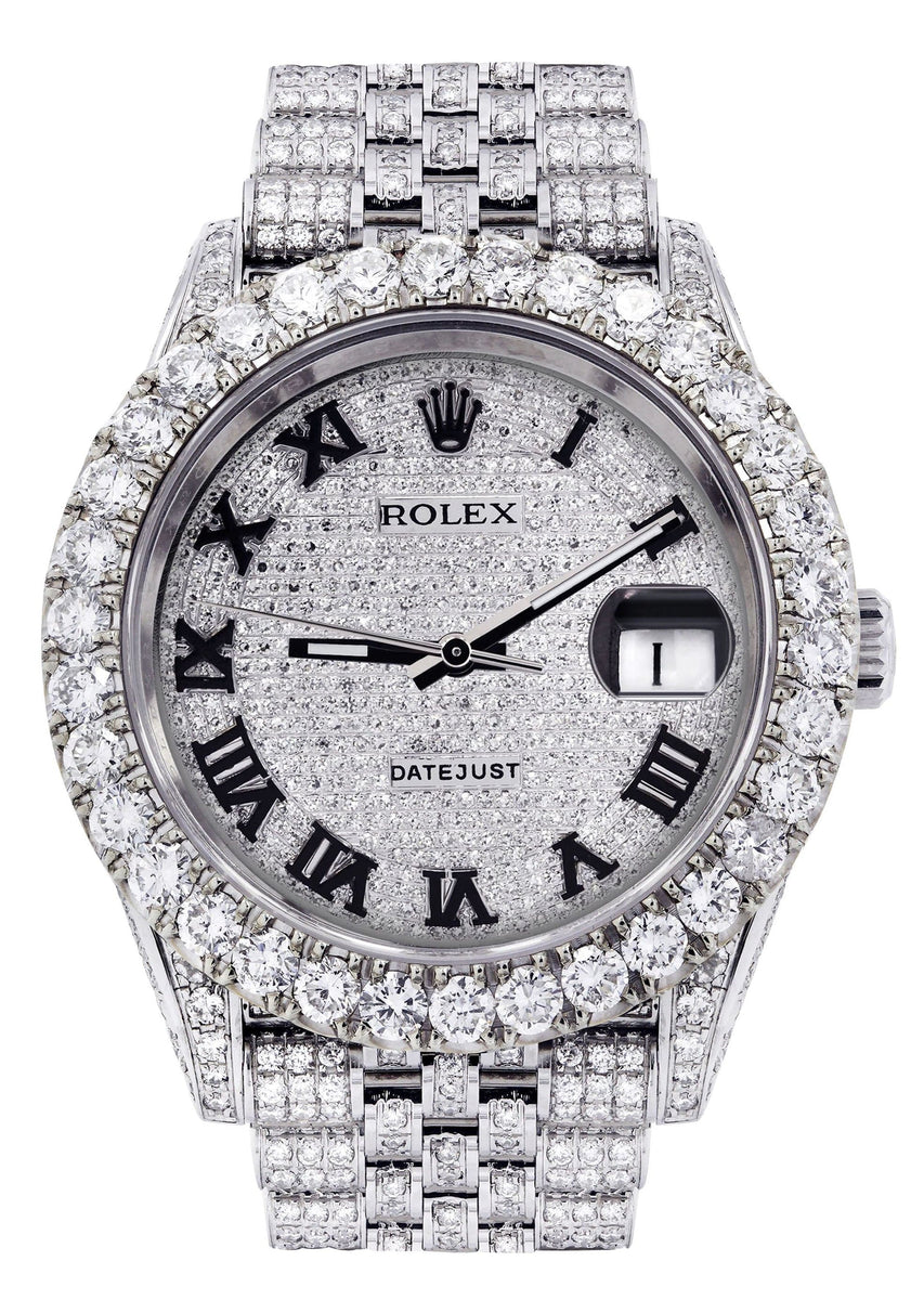 Iced out rolex date just Clearance