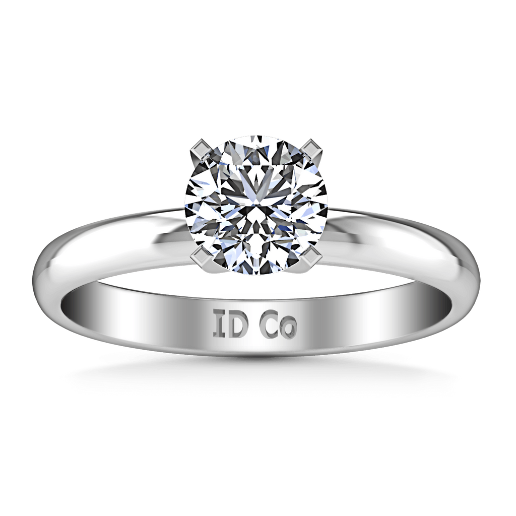 Round Diamond Solitaire Engagement Ring Comfort Fit Round Diamond Diamond 14K White Gold engagement rings imaginediamonds 