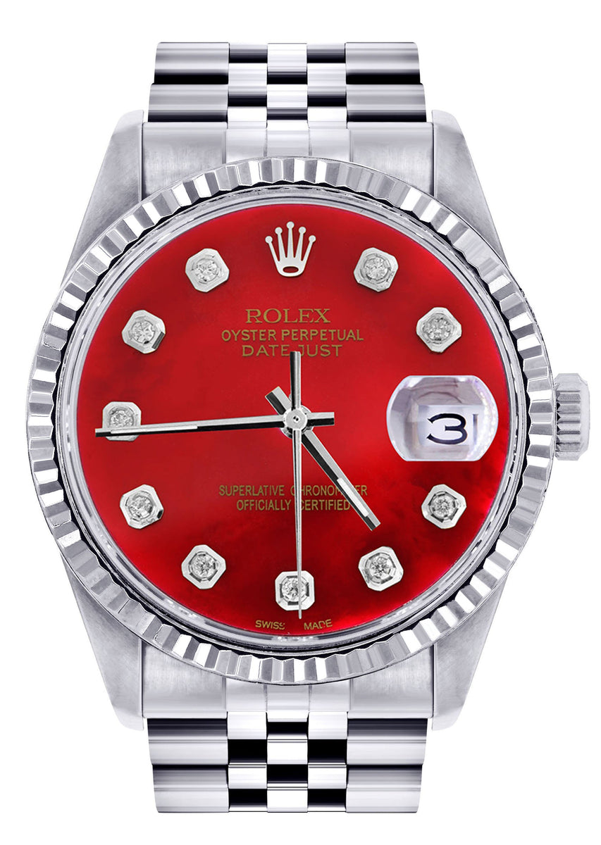 断*ー様 ROLEX DATEJUST 16200 Red_Dial_fdc0d8d1-dcae-4858-