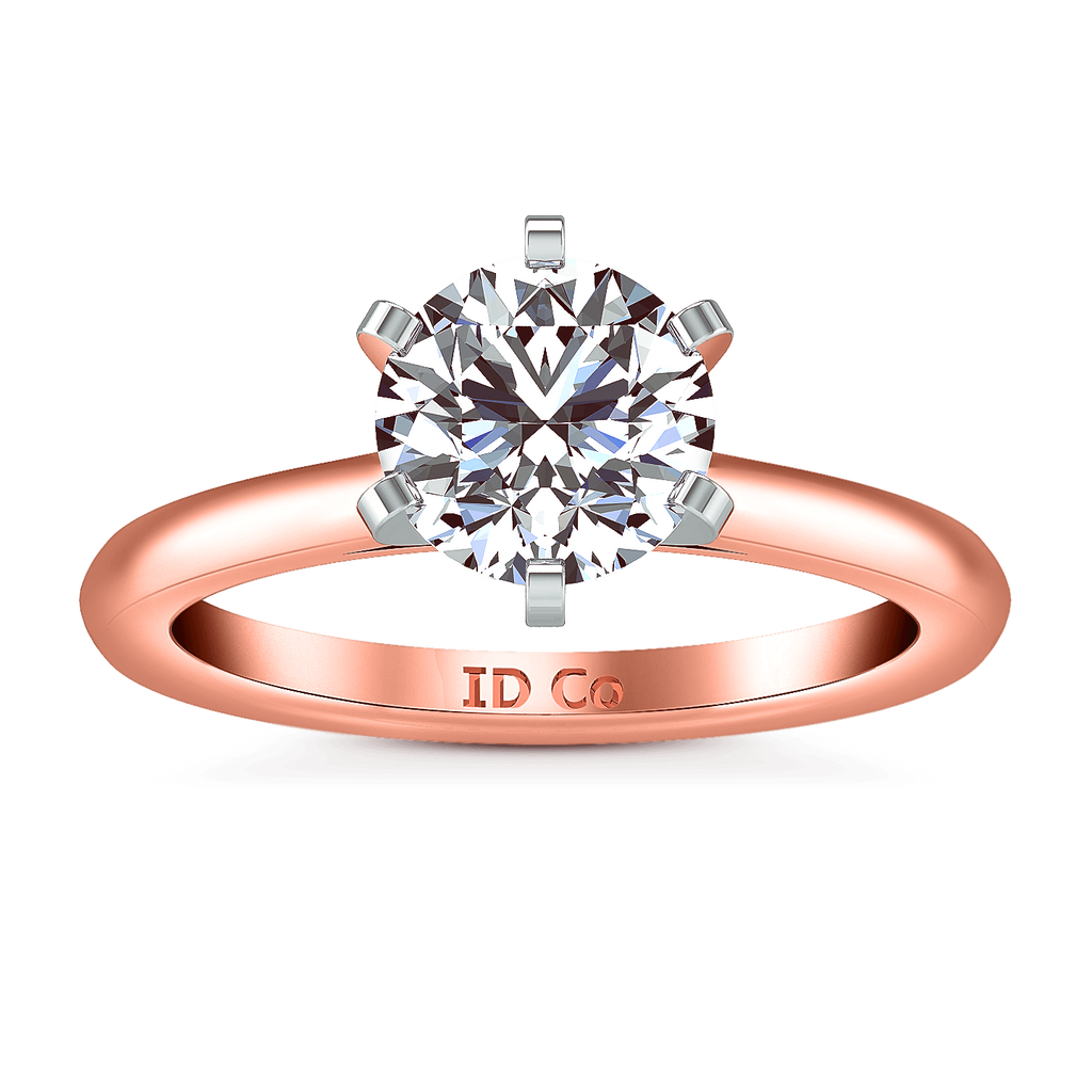 Solitaire Diamond Engagement Ring Petite Cathedral 14K Rose Gold engagement rings imaginediamonds 