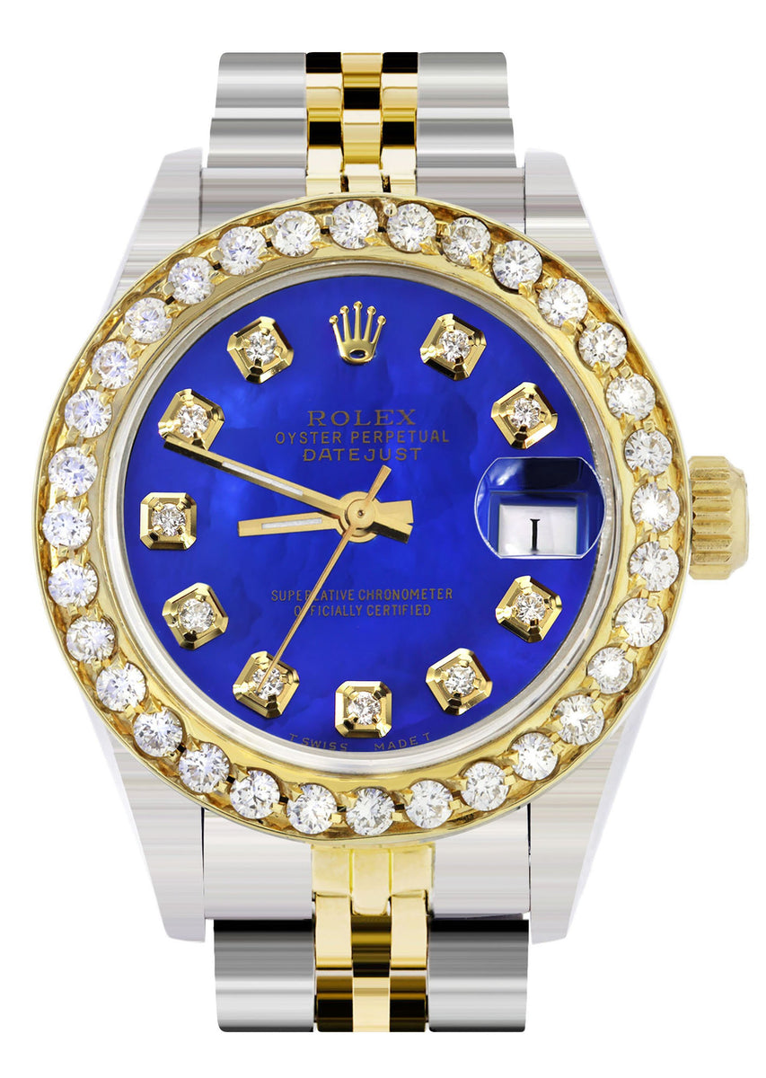 NWT - 18k Gold Plated Women\'s Watch with Blue Accents NEW Zodiac Compression Diver 18k Gold Plated Blue Dial  main image 2