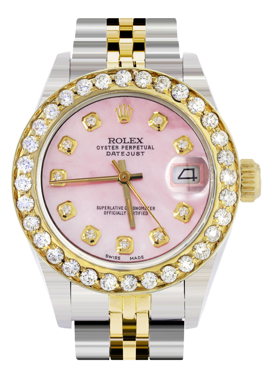 Womens Diamond Gold Rolex Watch | 1 Carat Bezel | 26Mm  display picture 3