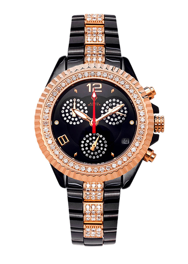 Womens Rose Gold Tone Diamond Watch | Appx 3.02 Carats WOMENS WATCH FROST NYC 