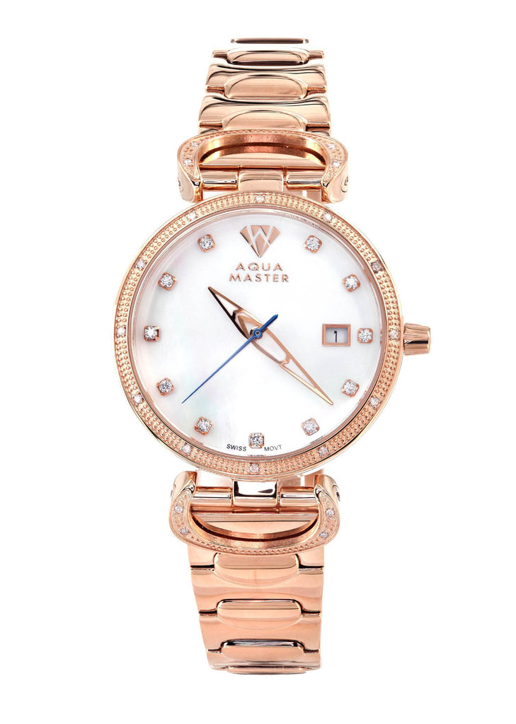 Womens Rose Gold Tone Diamond Watch | Appx 0.3 Carats WOMENS WATCH FROST NYC 