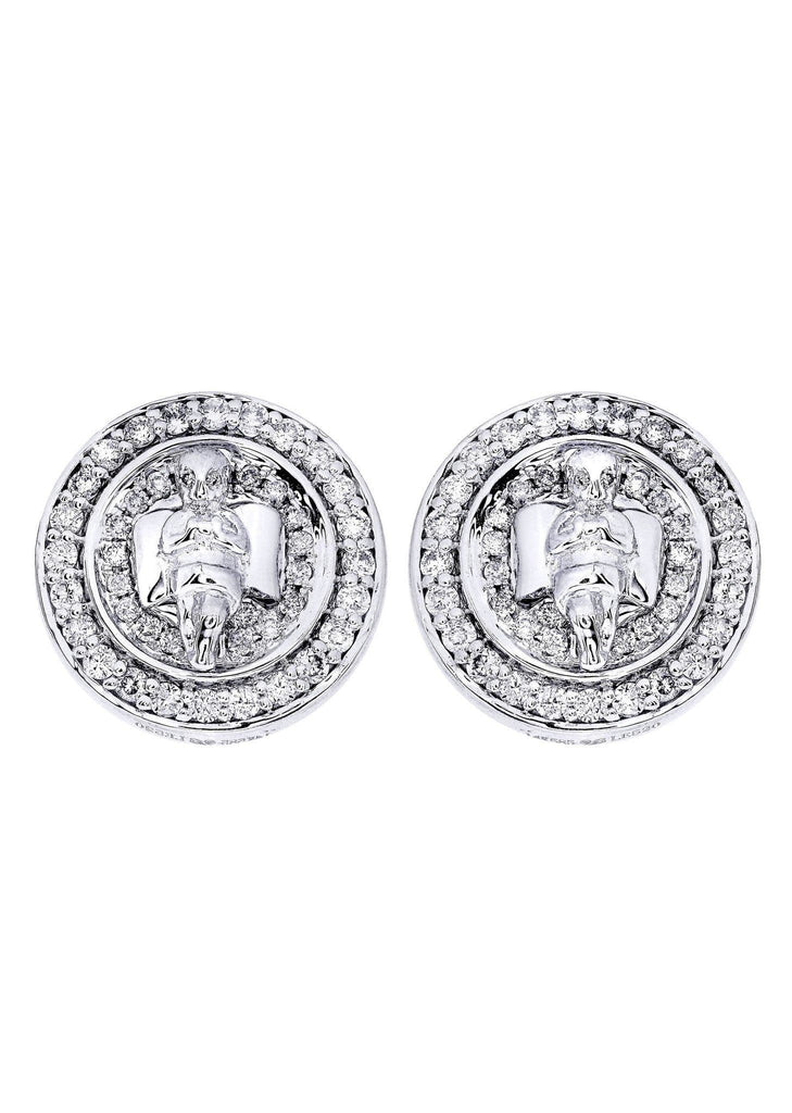 Diamond Earrings For Men | 14K White Gold | 0.82 Carats MEN'S EARRINGS FROST NYC 