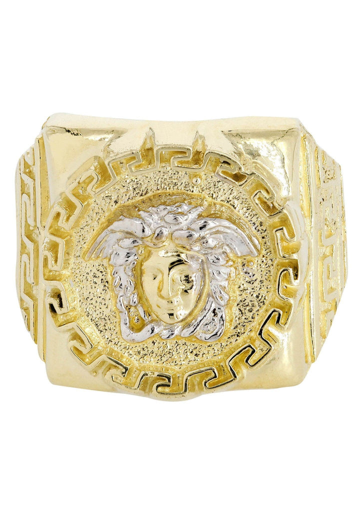 10K Yellow Gold Medusa Style Mens Ring. | 6.5 Grams MEN'S RINGS FROST NYC 
