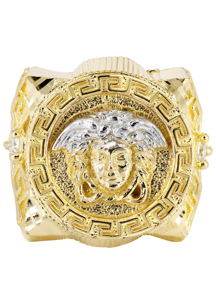 10K Yellow Gold Medusa Style Mens Ring. | 8 Grams MEN'S RINGS FROST NYC 
