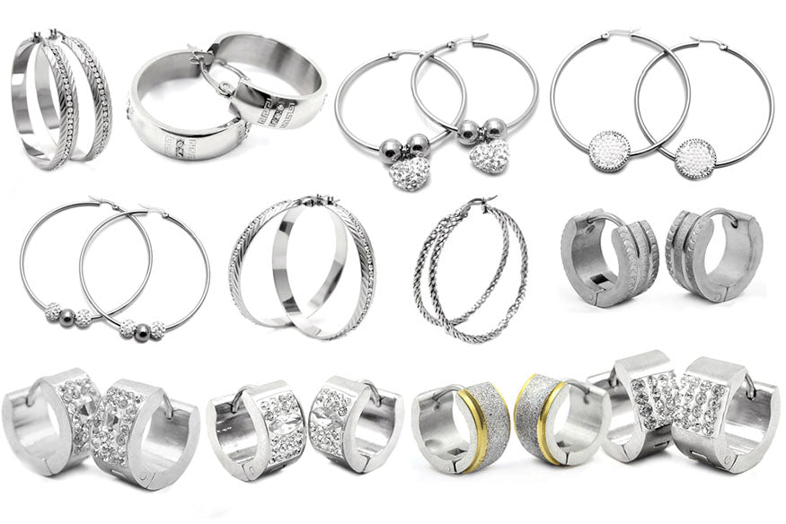 collection of white gold jewelry