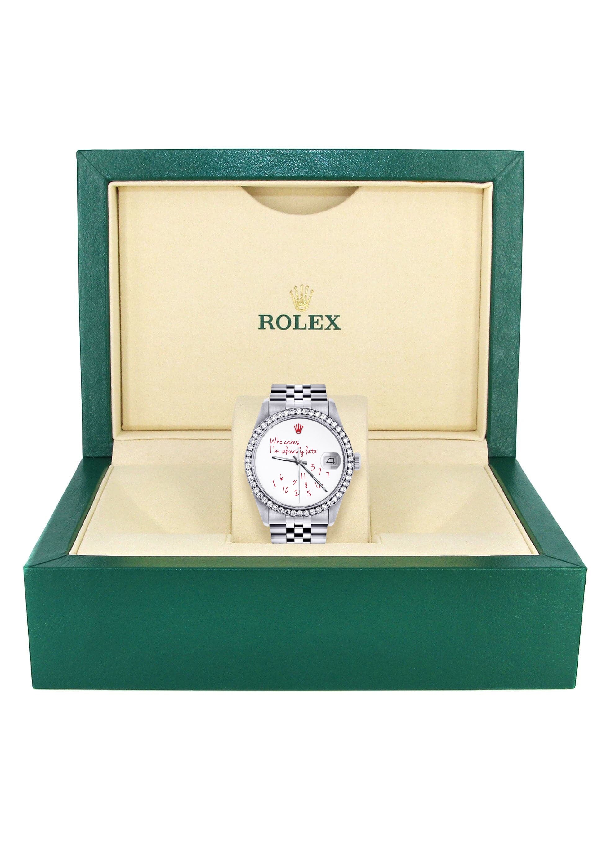 Diamond Mens Rolex Datejust Watch 16200 | 36Mm | 