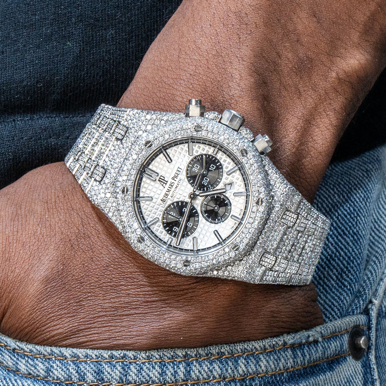 Audemars Piguet Royal Oak Diamond Iced Out 41 MM 25 Carats