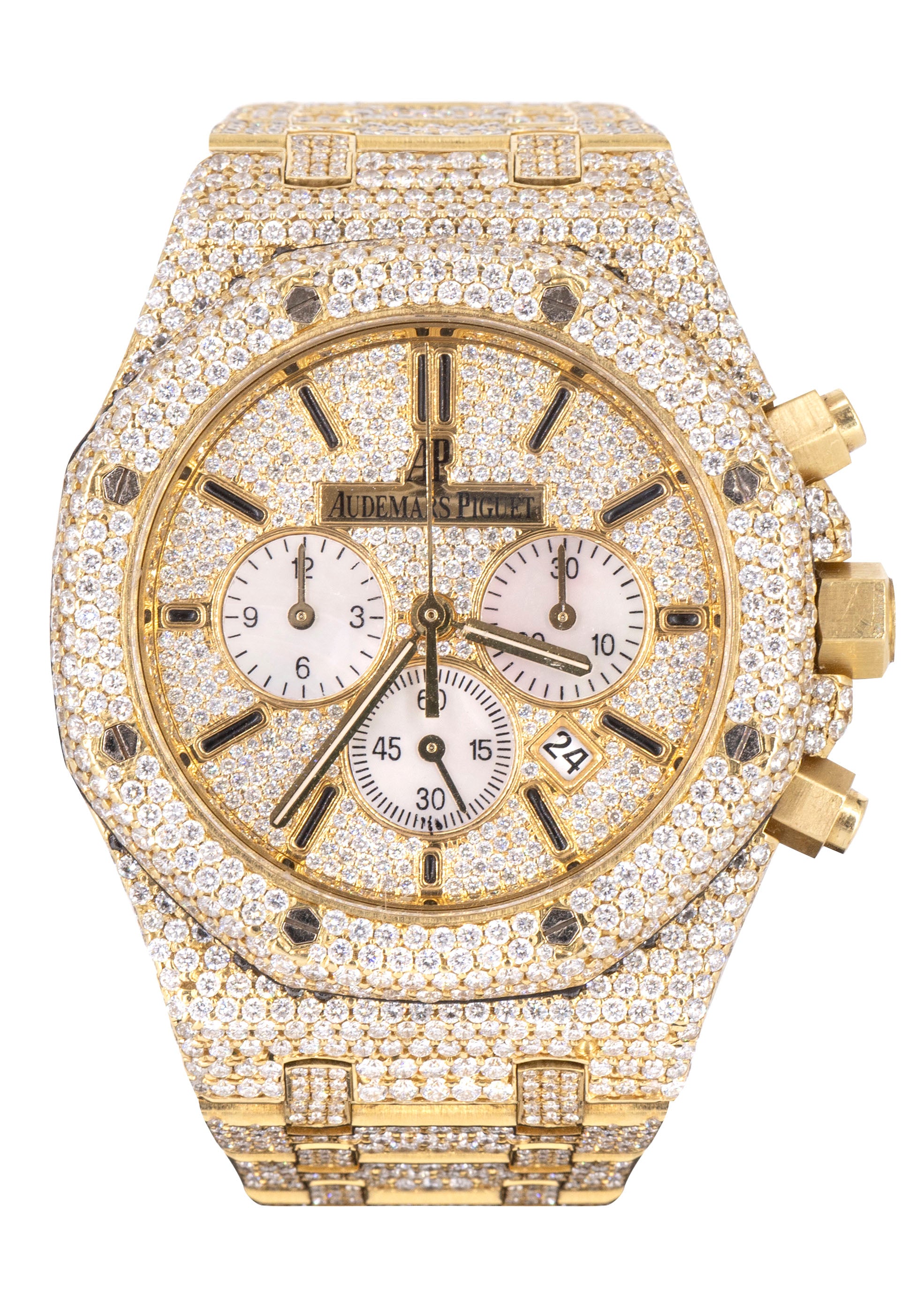 Audemars Piguet RoyalOak Chrono | 18K Gold Diamond Iced Out | 41 MM |