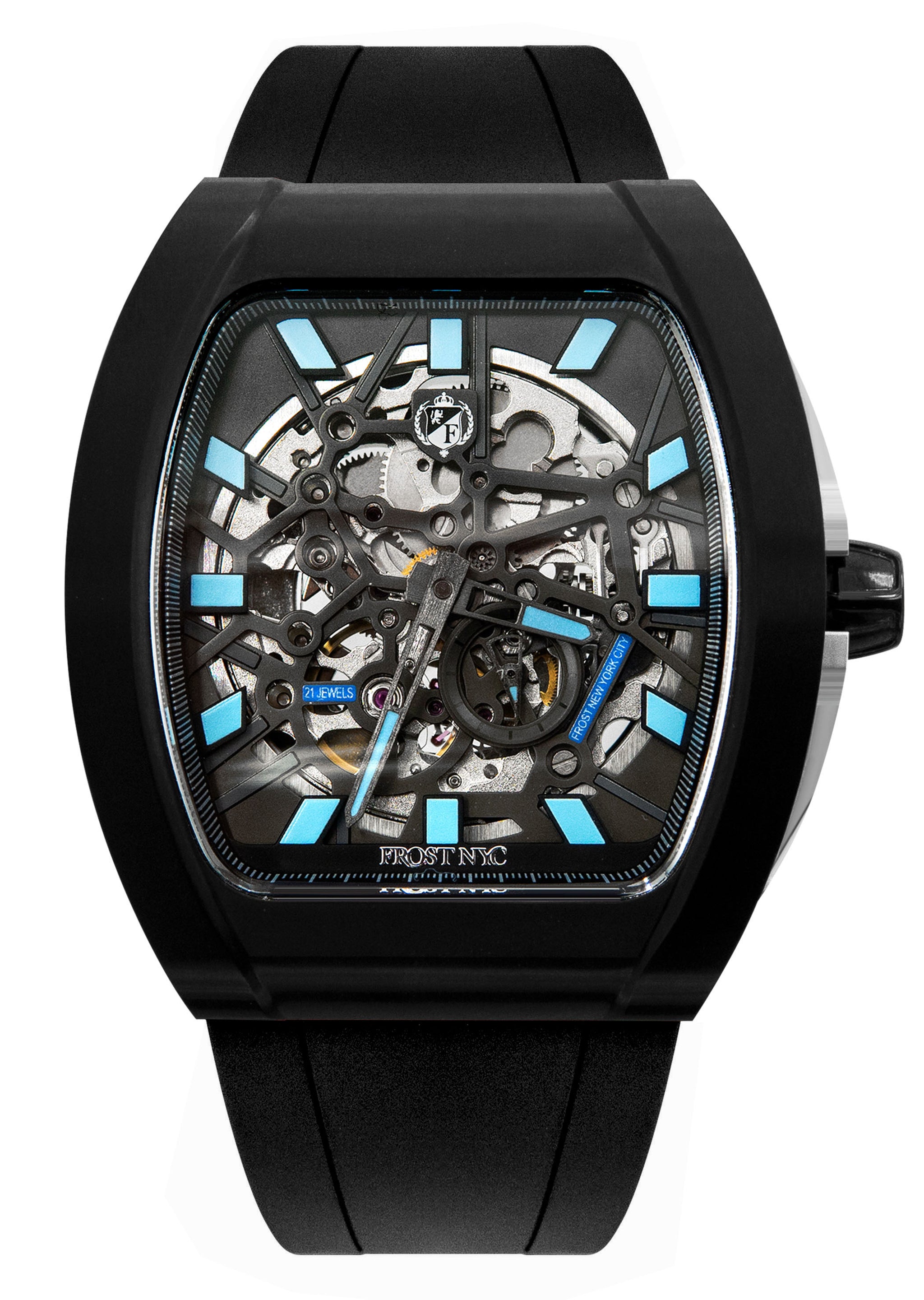 Frost NYC Mens Watch - Automatic Skeleton Sport Black Watch  display picture 2