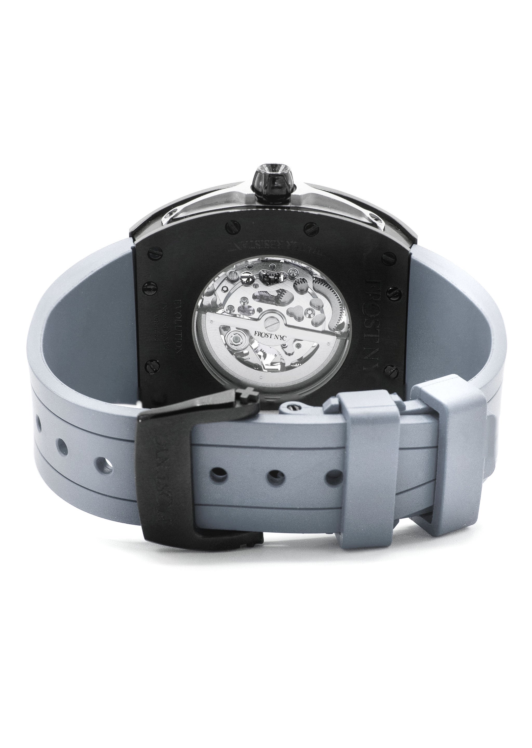 ルグランブルー　ラインストーンスカルタンクトップ Frost NYC Mens Watch - Automatic Skeleton Sport Black Watch | FRST-01-