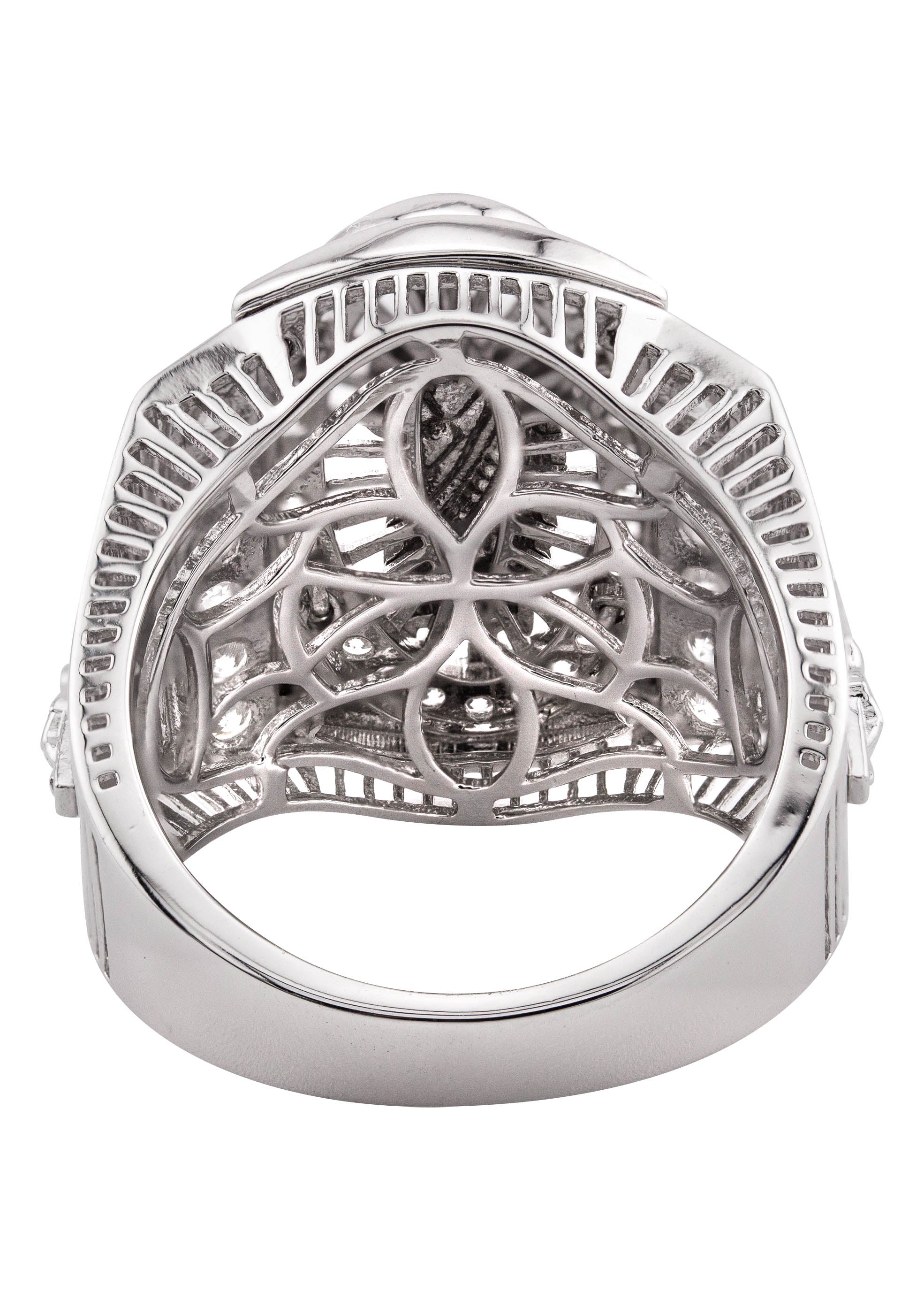 r*r様 希少Evisen IC CHIP RING SILVER Mens Silver CZ Jesus Ring | Appx 9.3 Grams