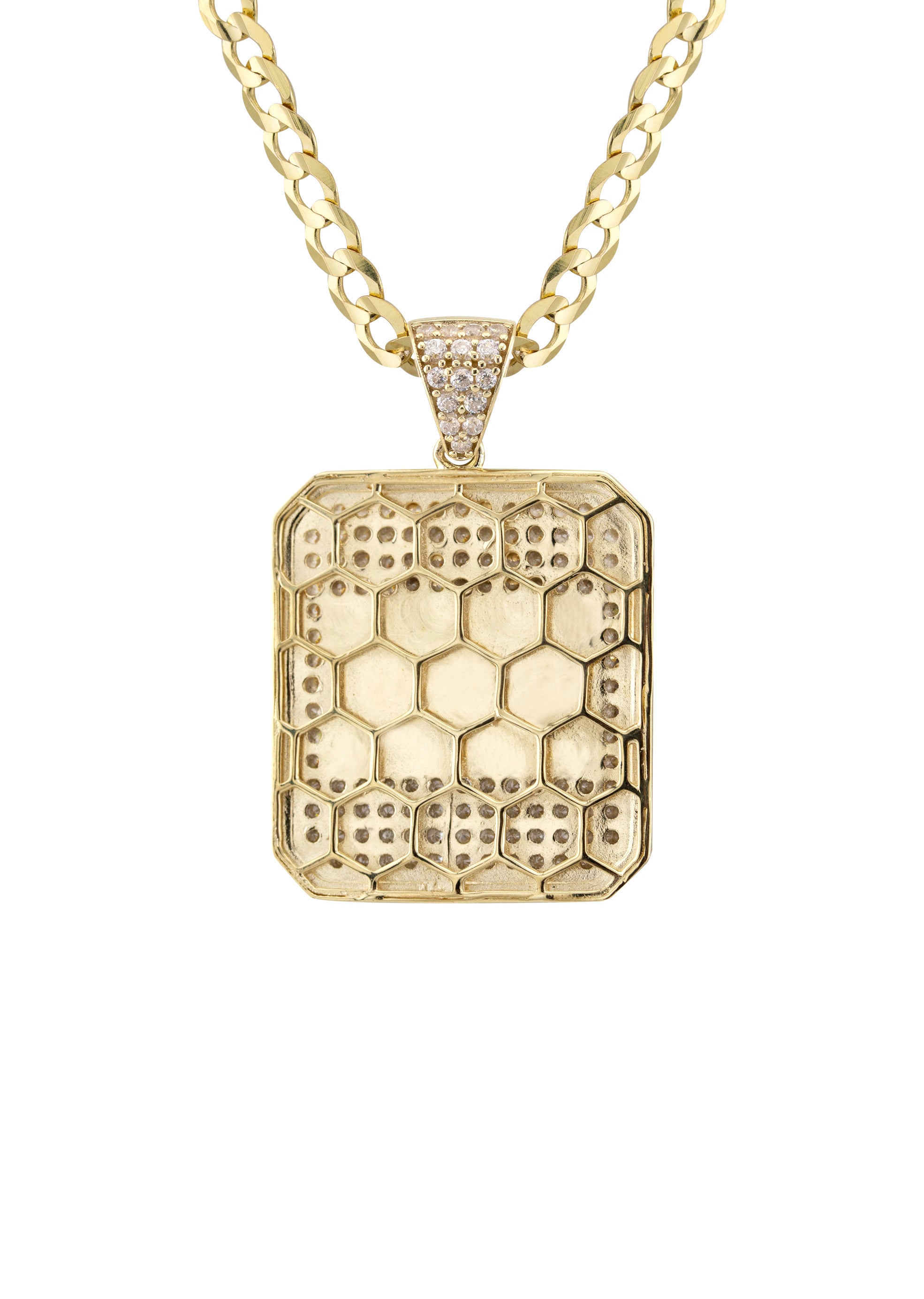 10K Yellow Gold Flag of South Africa Necklace | Appx. 5 - 12 Grams