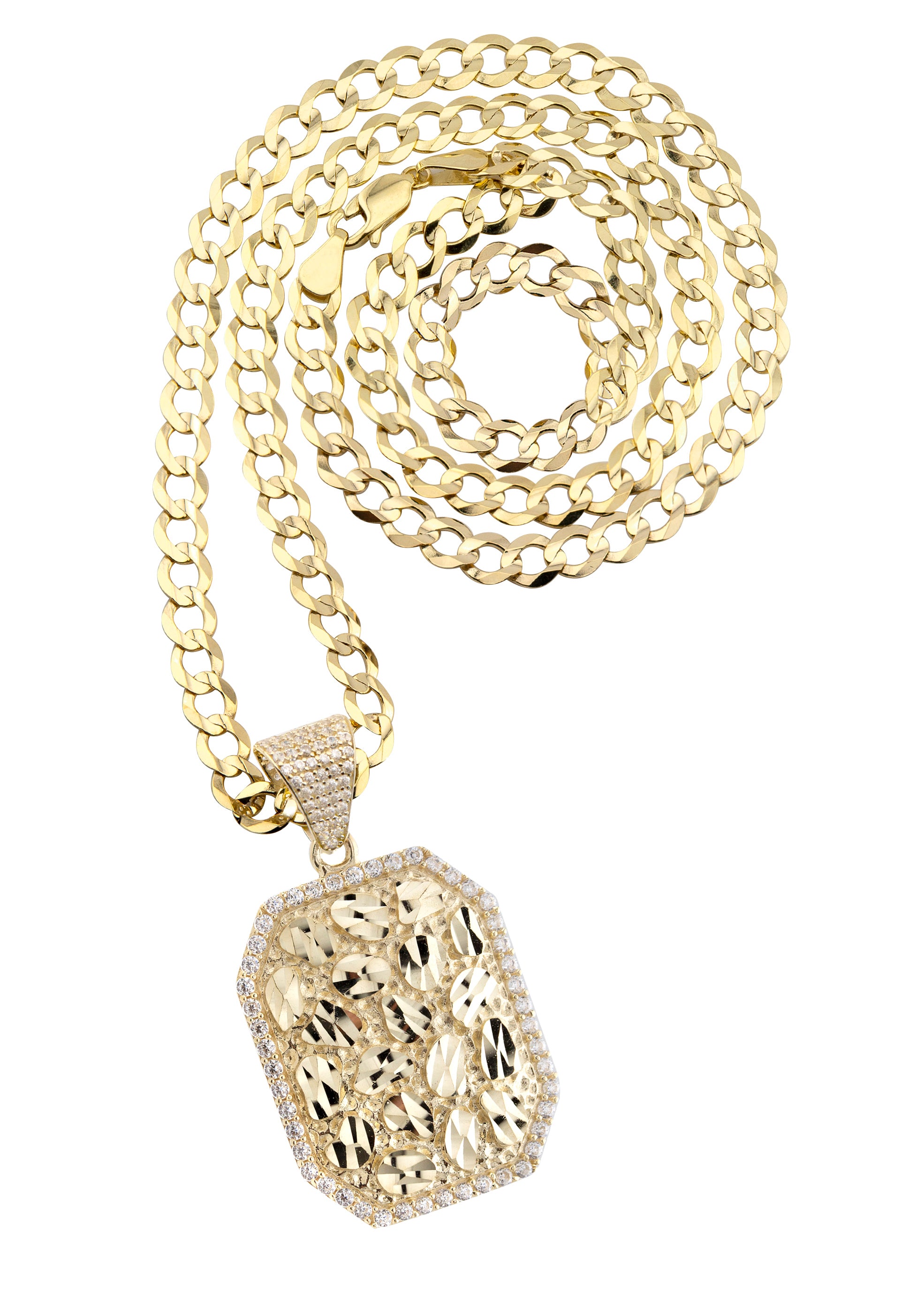 10K Yellow Gold Nugget Necklace | Appx. 4.5 - 18.5 Grams
