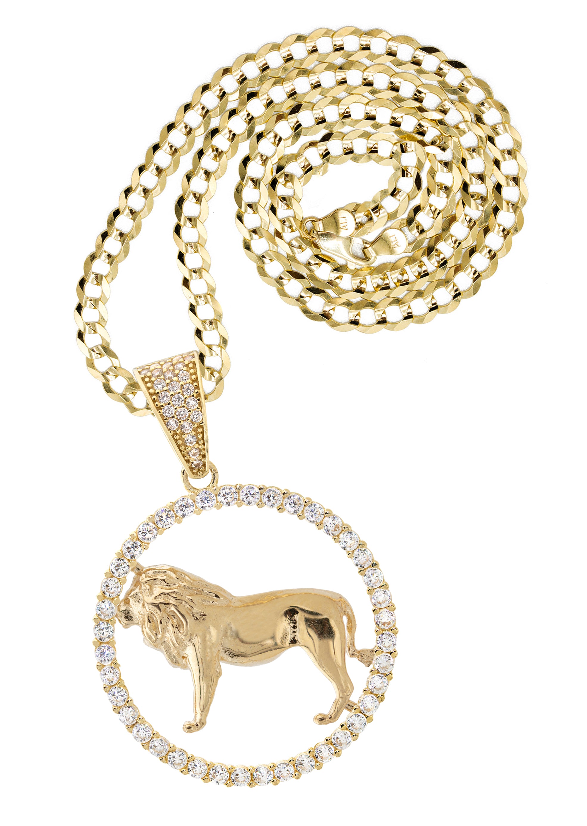10K Yellow Gold Zodiac Leo Necklace Grams