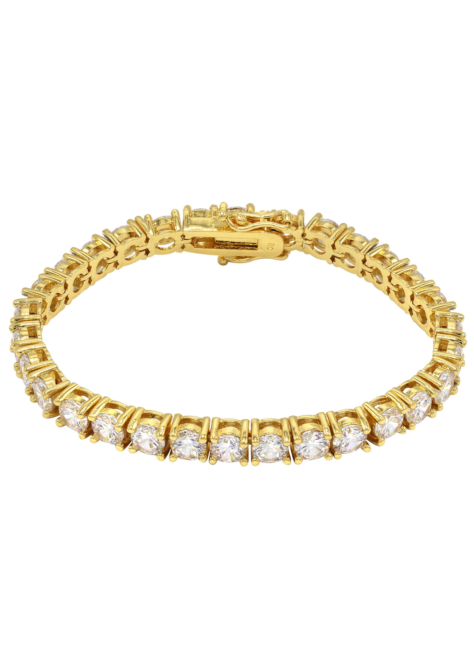 Lab Grown Diamond Tennis Bracelet 14K Yellow Gold