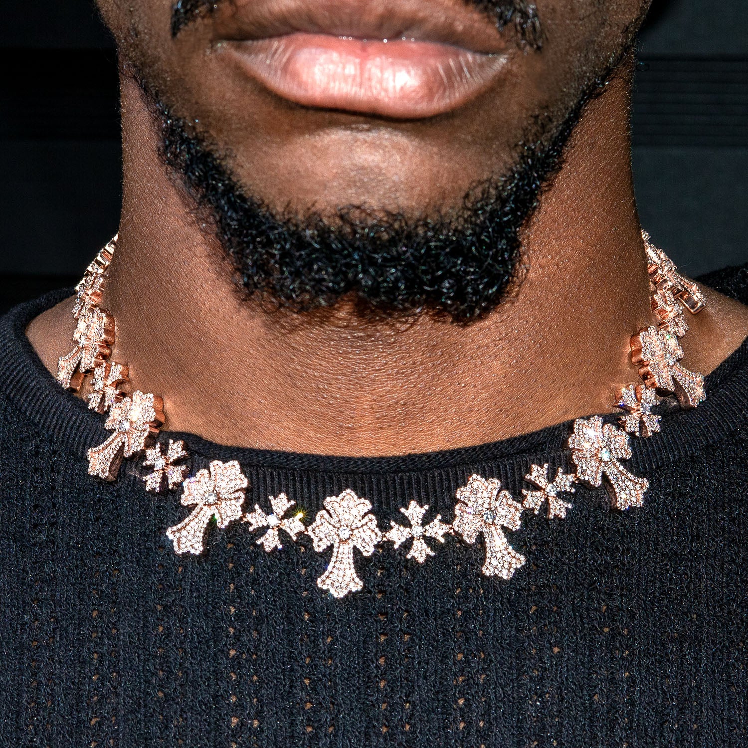 High End Jewelry Iced Out Diamond Cross Chain