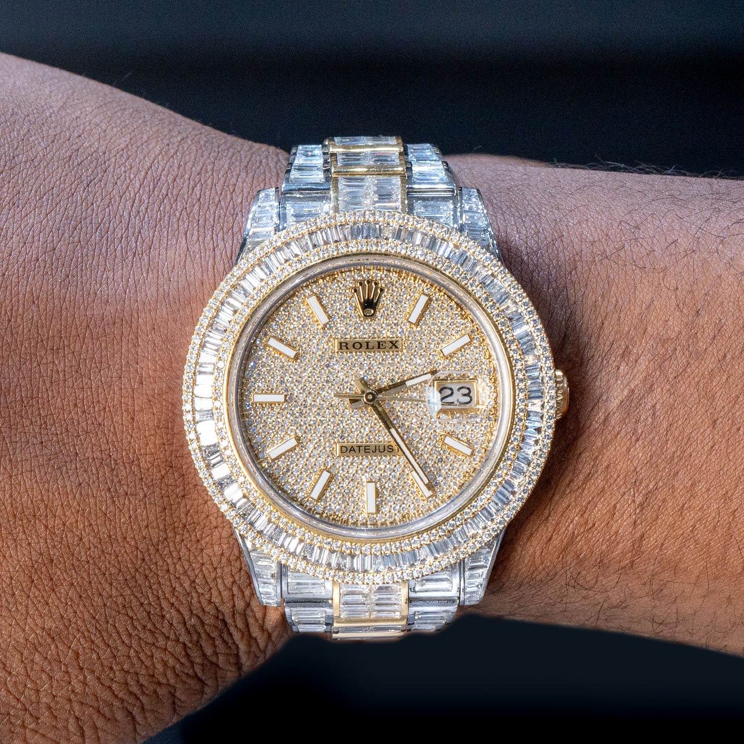 Rolex Datejust 41 MM Diamantes baguette engastados 40 quilates