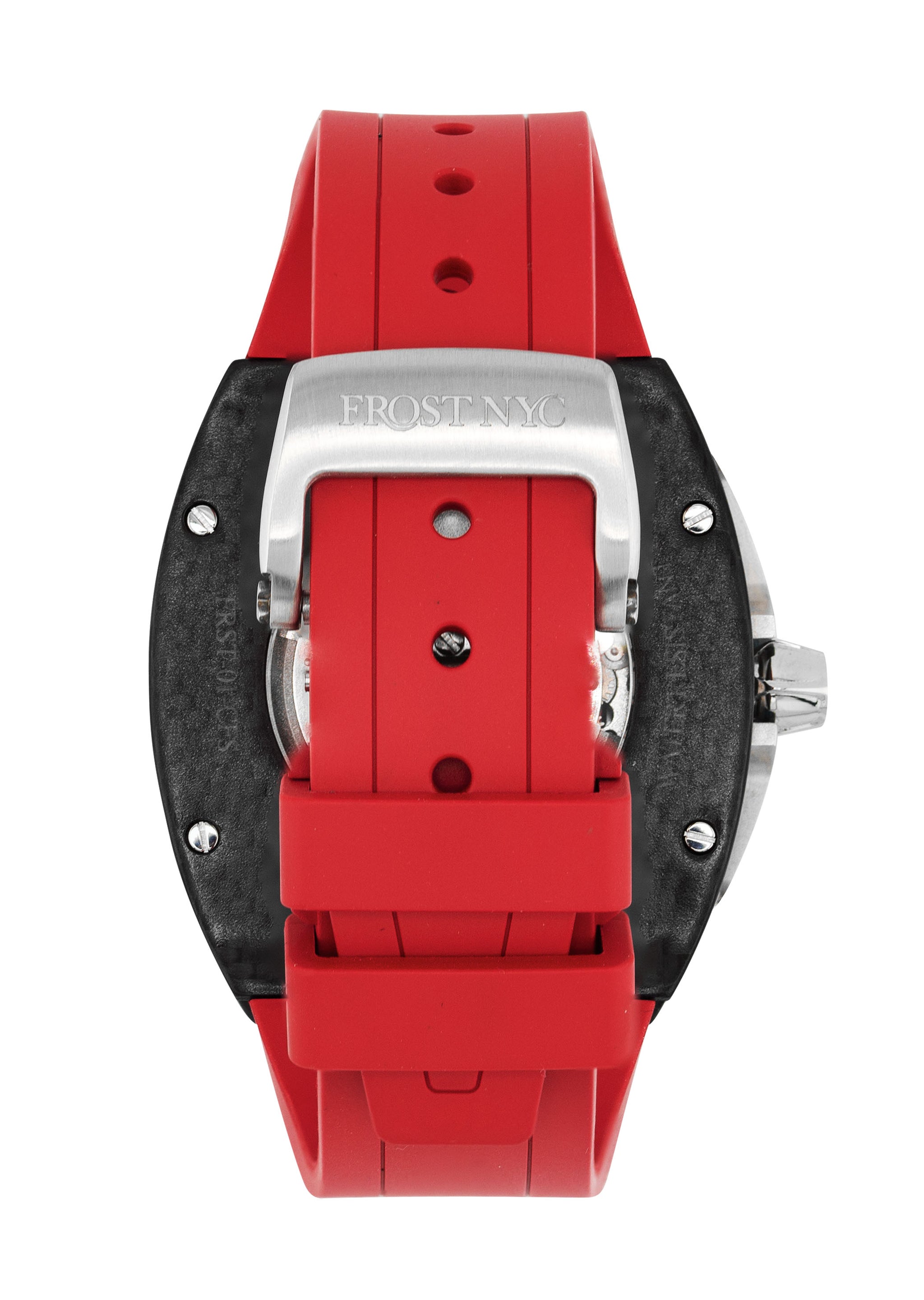 Frost NYC Mens Watch - Automatic Skeleton Carbon Fiber Sport Watch | F