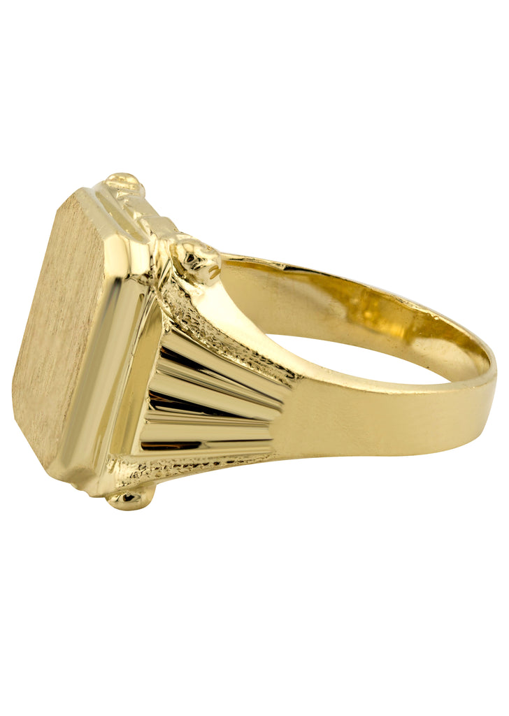 Mens Signet Ring - 10K Gold | 6 Grams