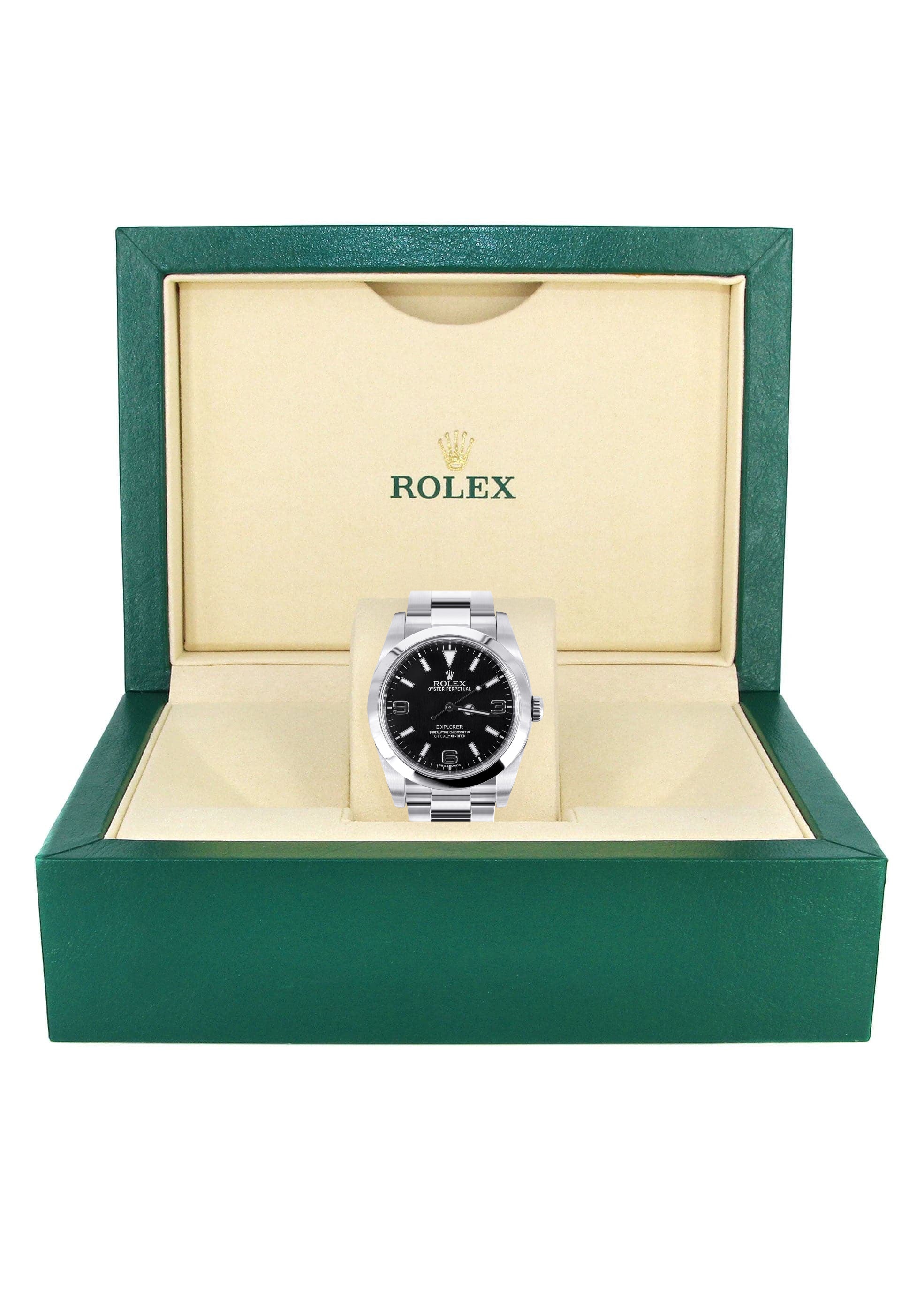 ROLEX EXPLORER 39 MM | STEEL WATCH | OYSTER BAND | BLACK DIAL