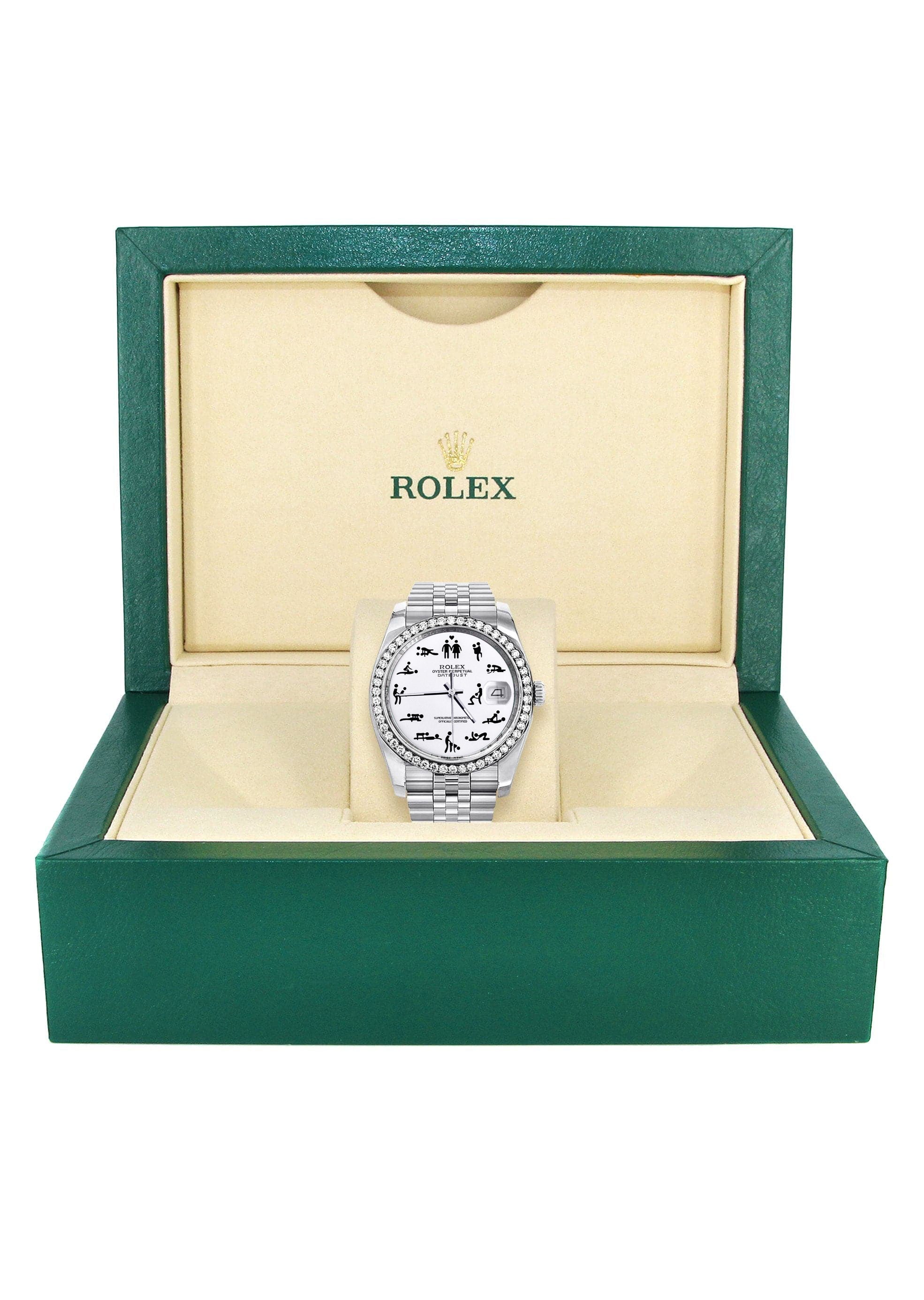 116200 | Hidden Clasp | Diamond Rolex Datejust Watch | 36Mm | Custom E