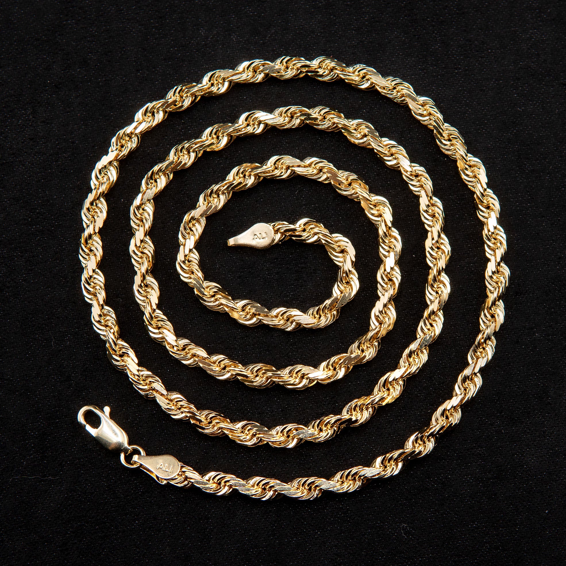 アクセサリー 10K Gold Rope Necklace 51cm 4mm Rope Chain Necklace | 4MM Rope Chain | FrostNYC