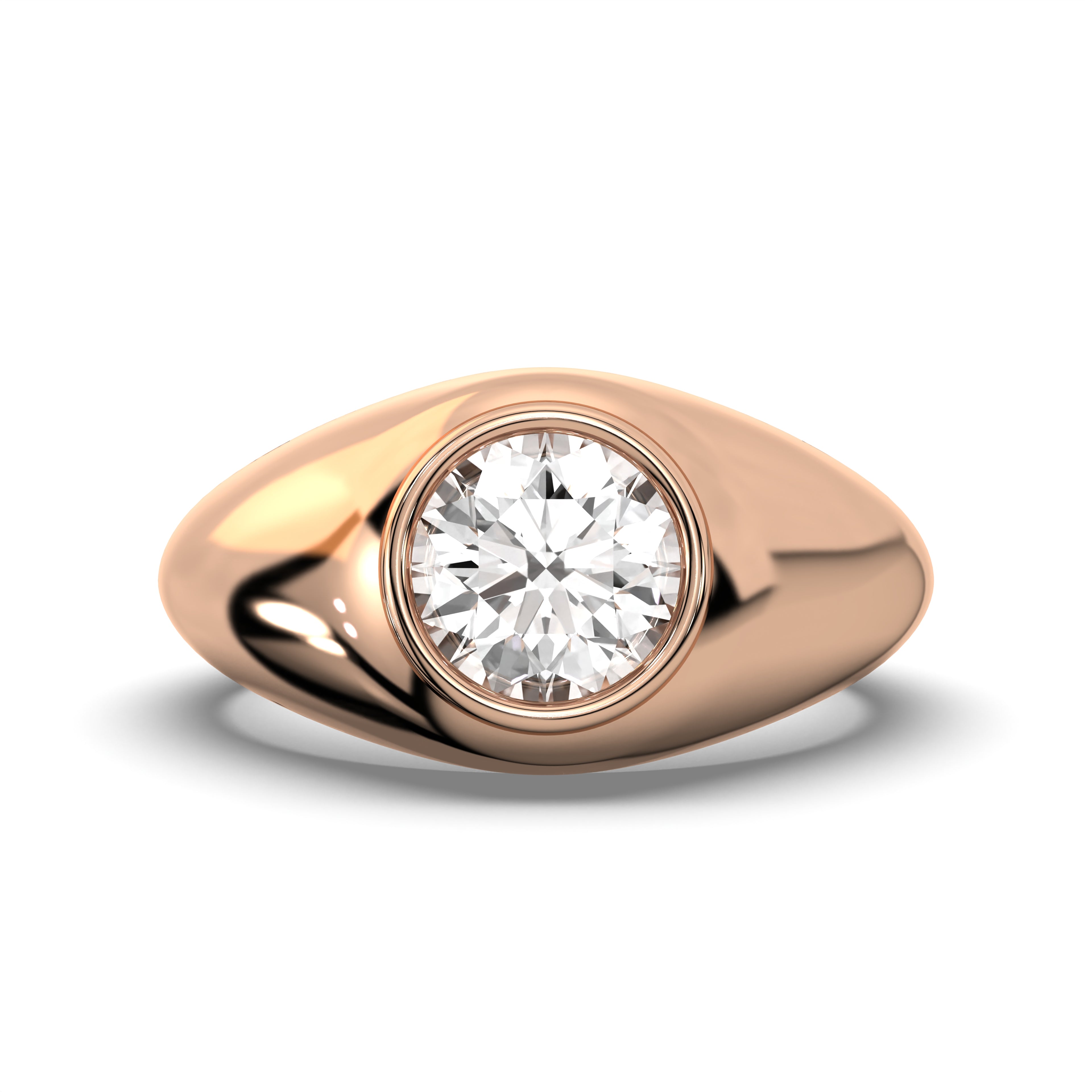 Men's Jewelry - Men's VVS Lab Diamond Round Brilliant Cut Solitaire En
