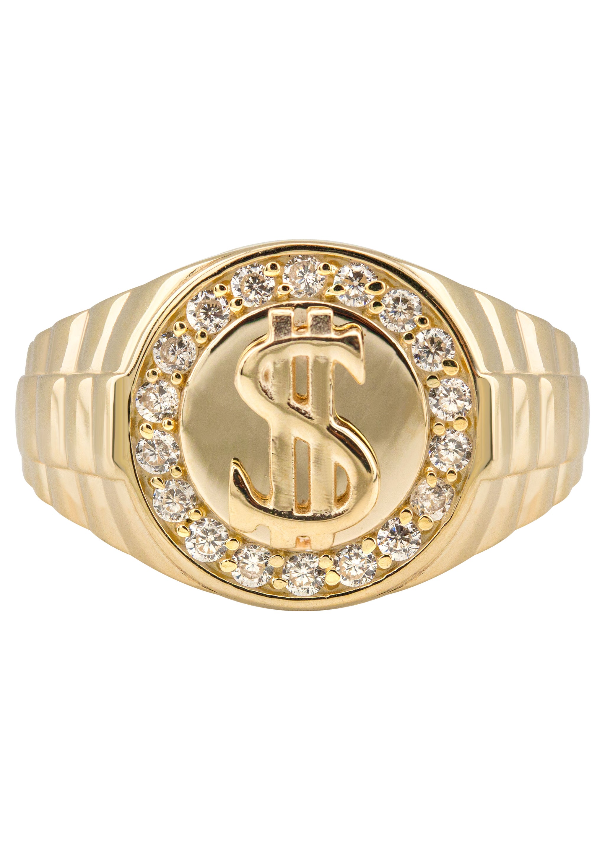 slim fit dress slacks 6Ct Diamond Mens Ring- Grosso 14K Gold 14K Gold / Yellow Gold