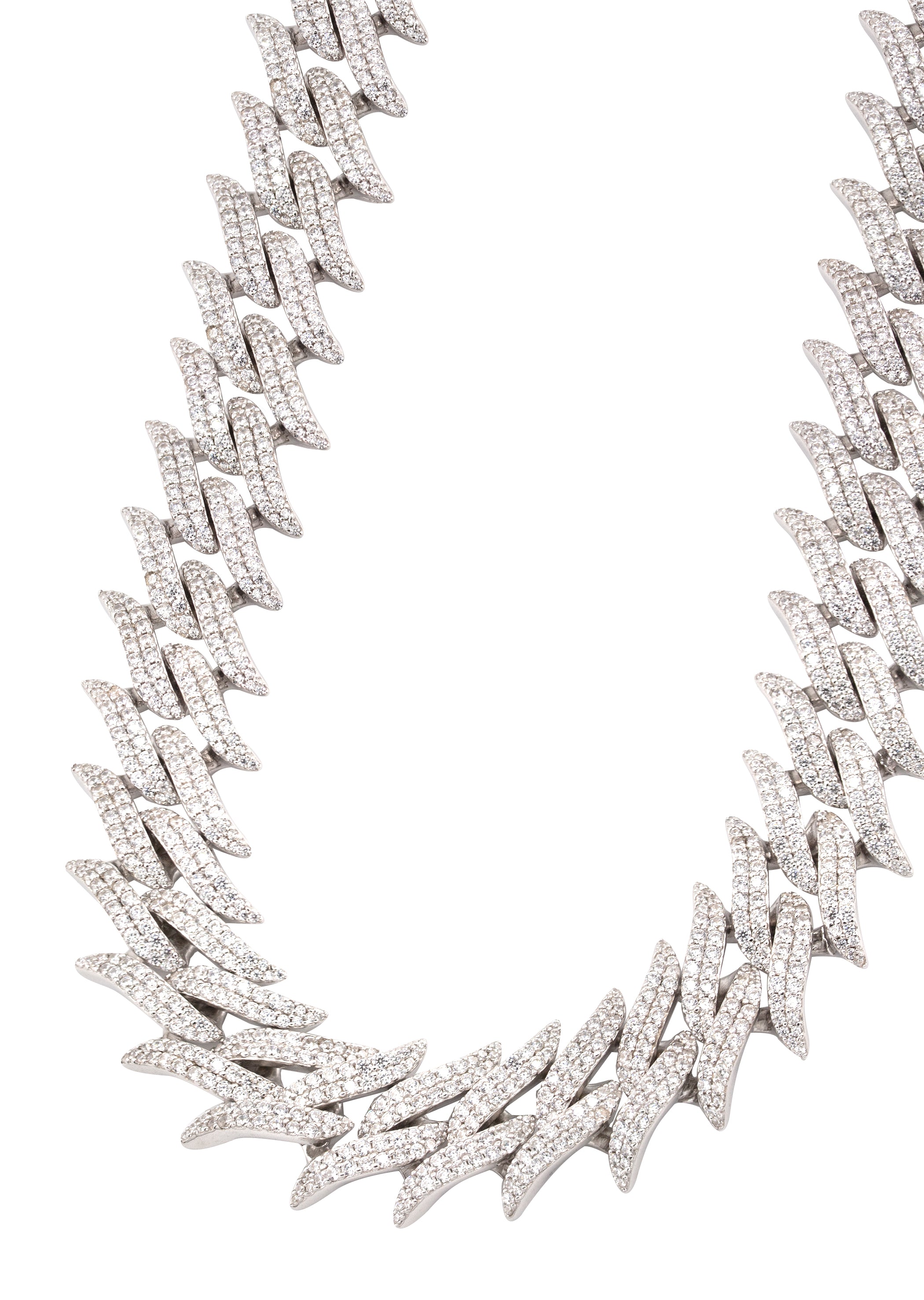 Silver Chain - Spike Iced Out Chain display picture 1