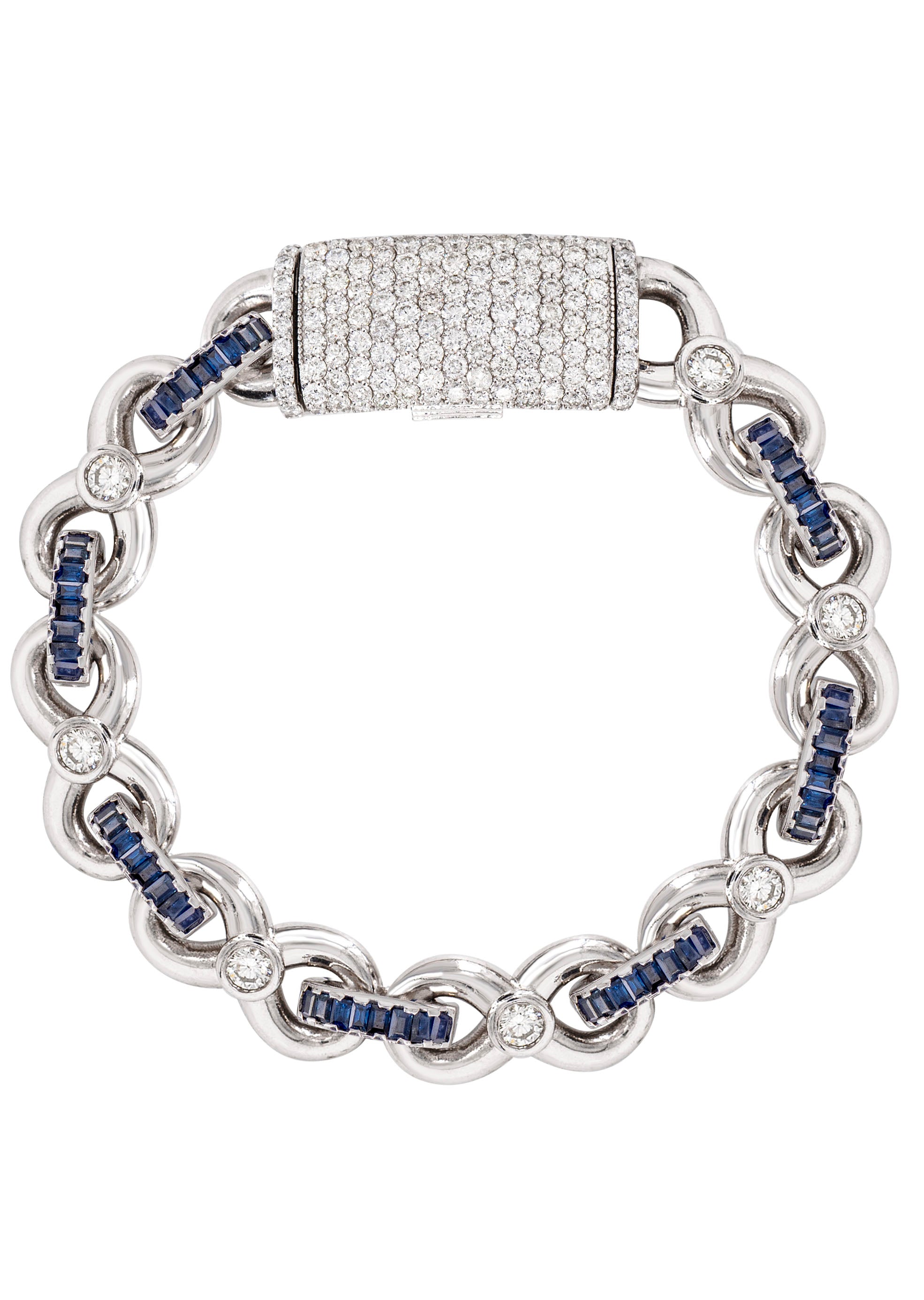 High End Jewelry - Iced Out Sapphire Bracelet