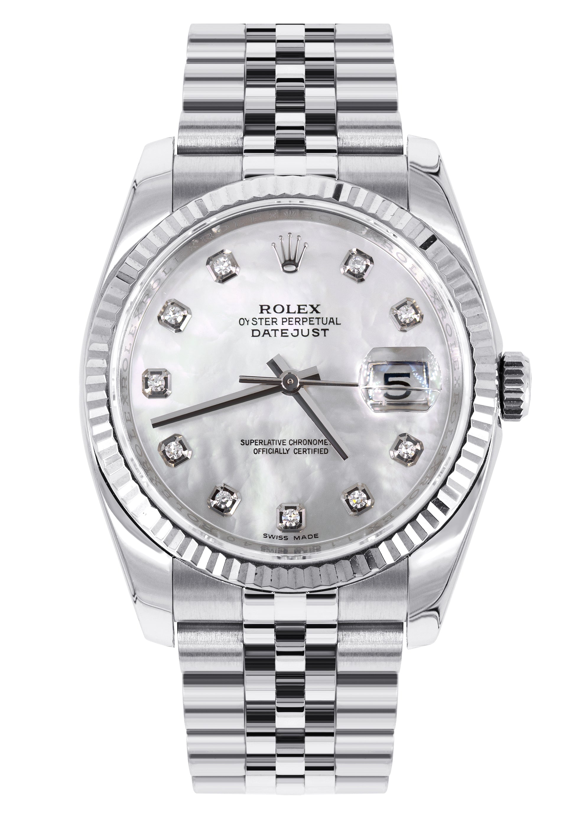 ROLEX DATEJUST 36MM | FACTORY MOTHER OF PEARL DIAL | JUBILEE BAND | HI