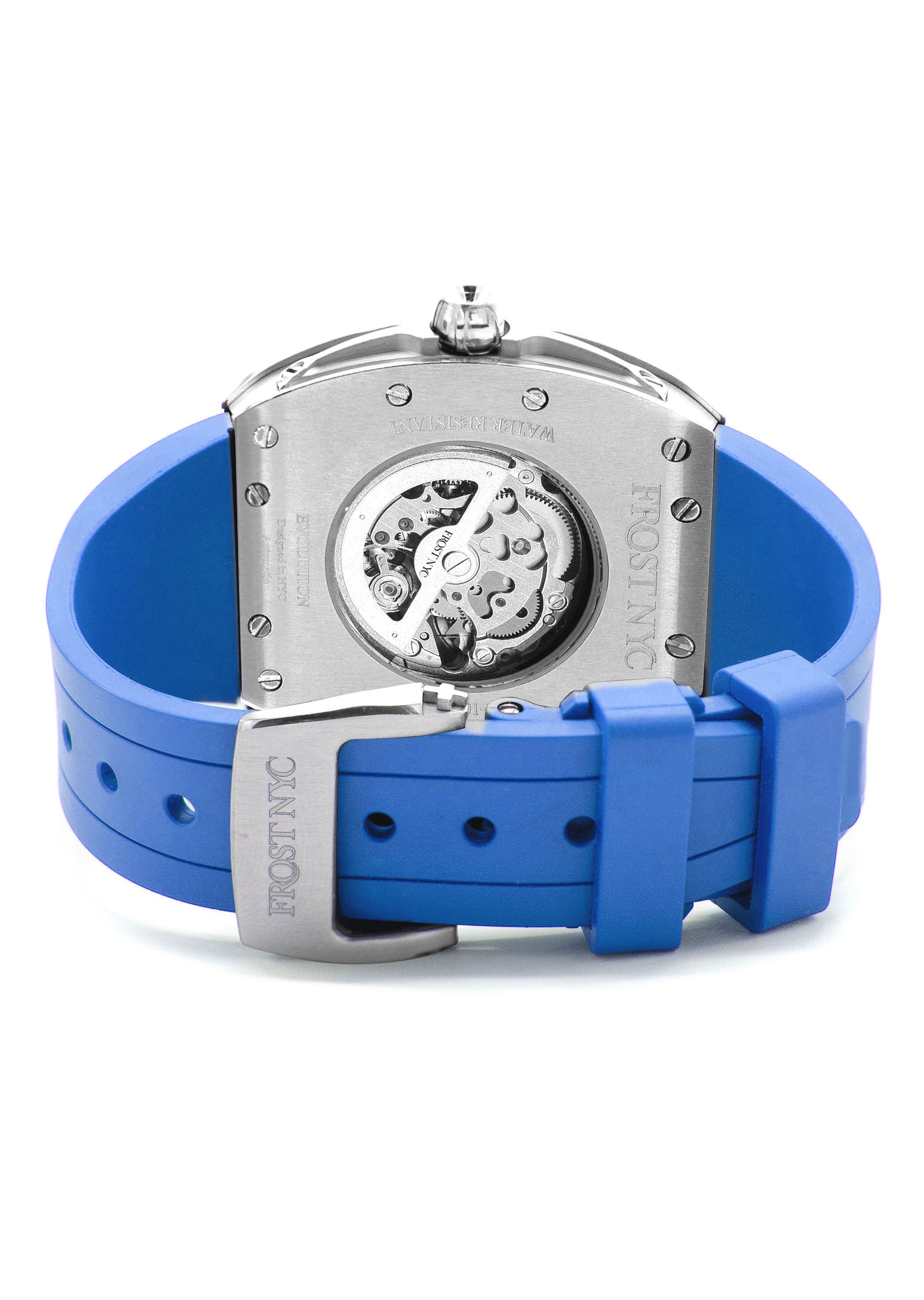 Frost NYC Mens Watch - Automatic Skeleton Stainless Steel Sport Watch