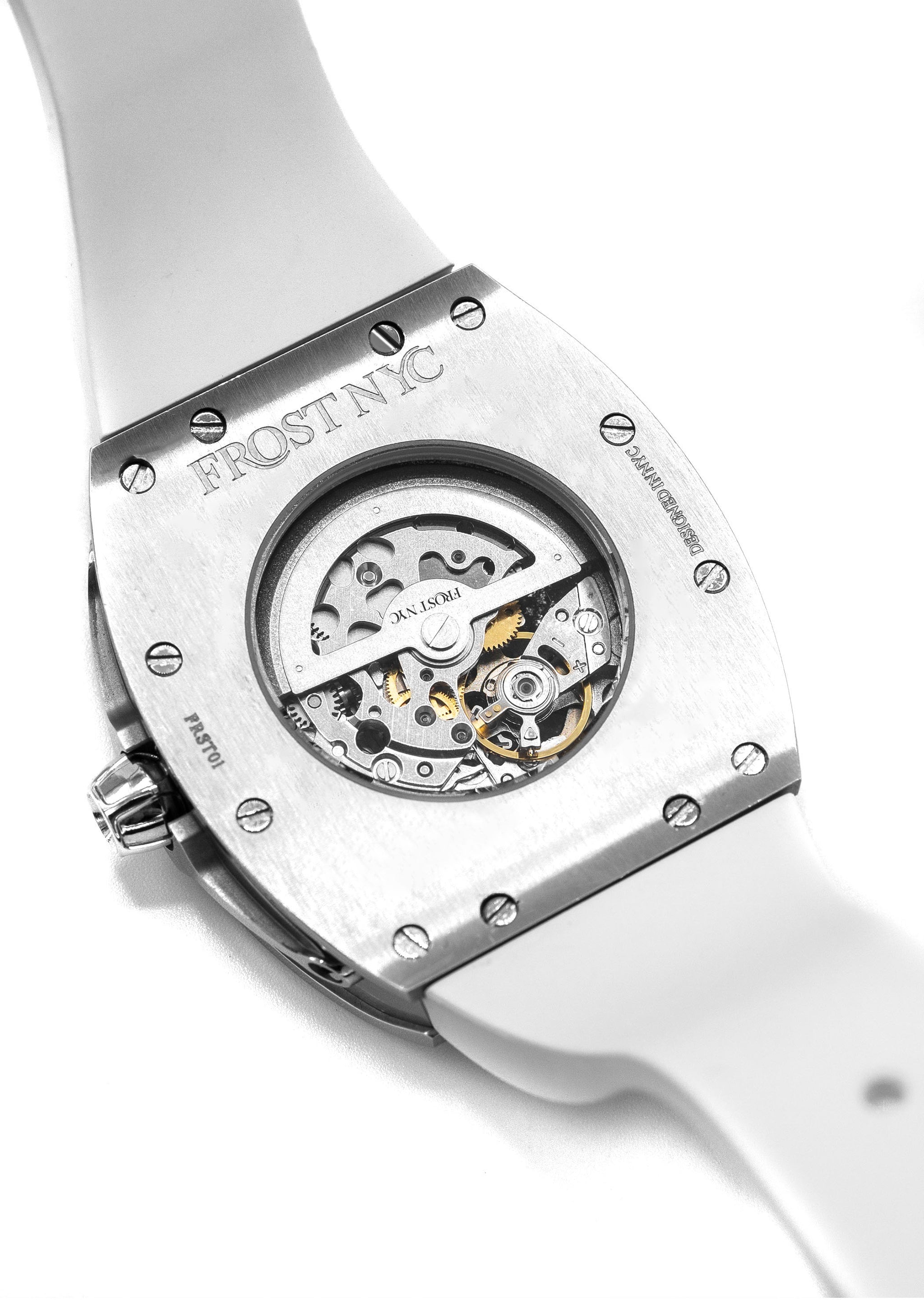 Frost NYC Mens Watch - Automatic Skeleton Stainless Steel Diamond Spor