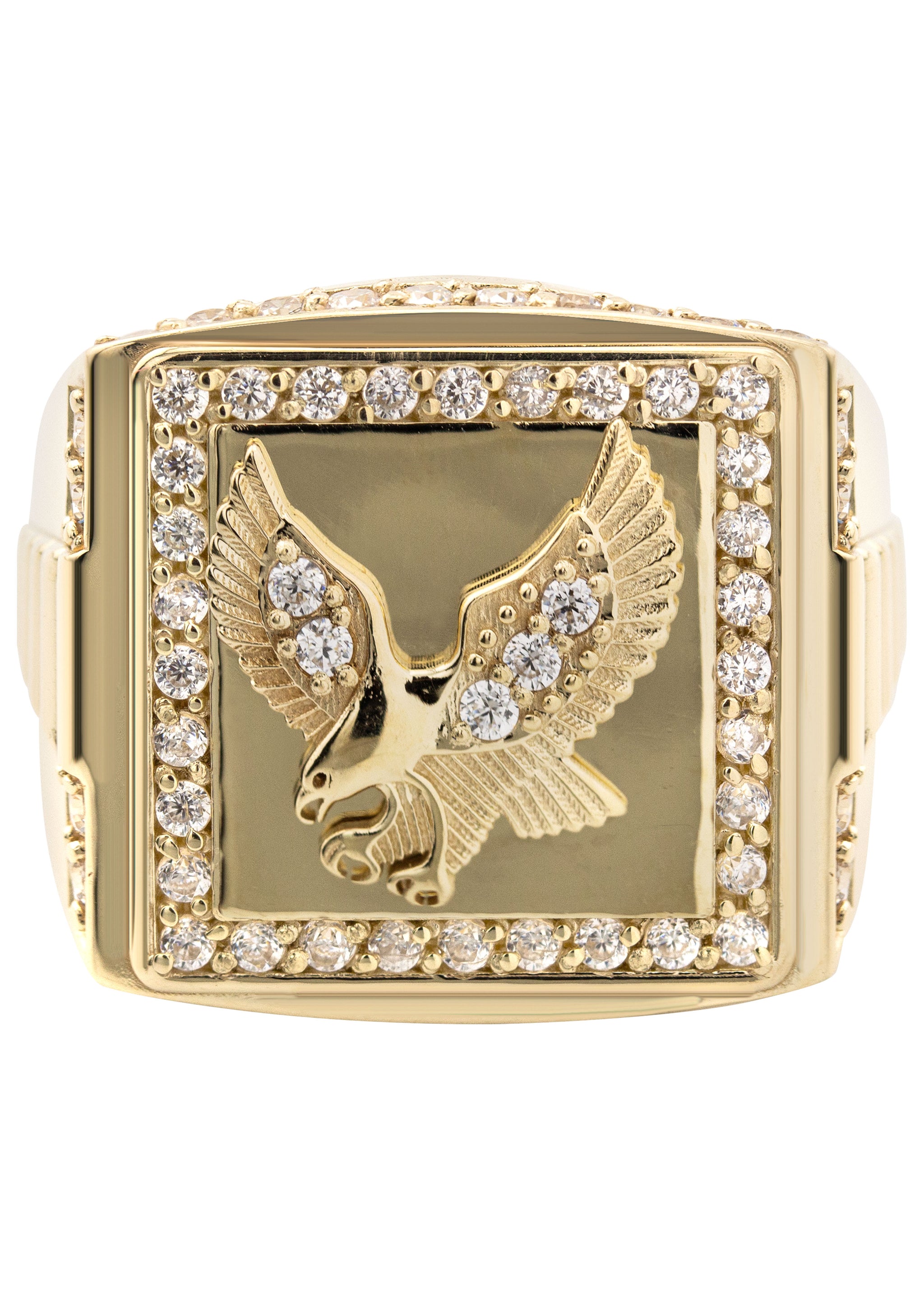10K Gold Cz Eagle Ring For Men Grams